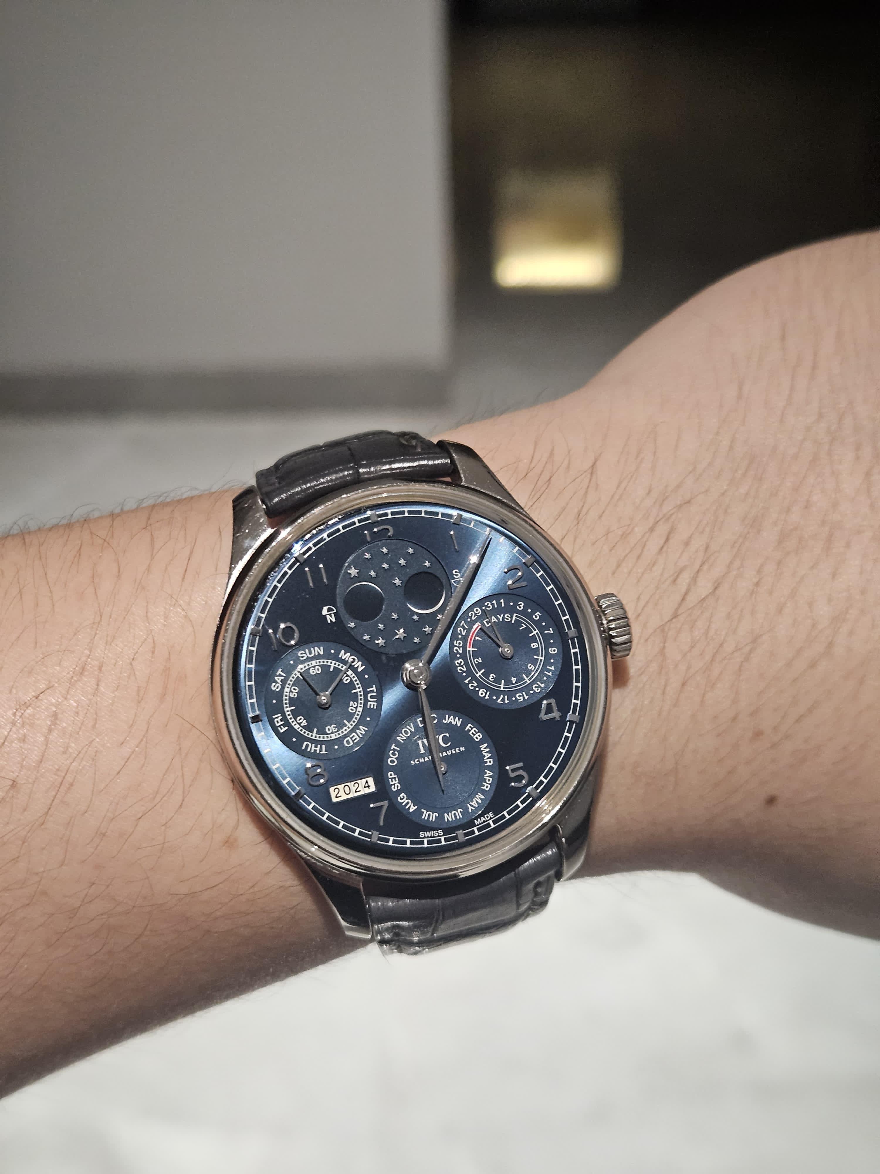 PORTUGIESER WHITEGOLD PERPETUAL CALENDAR BLUE DIAL (2015)