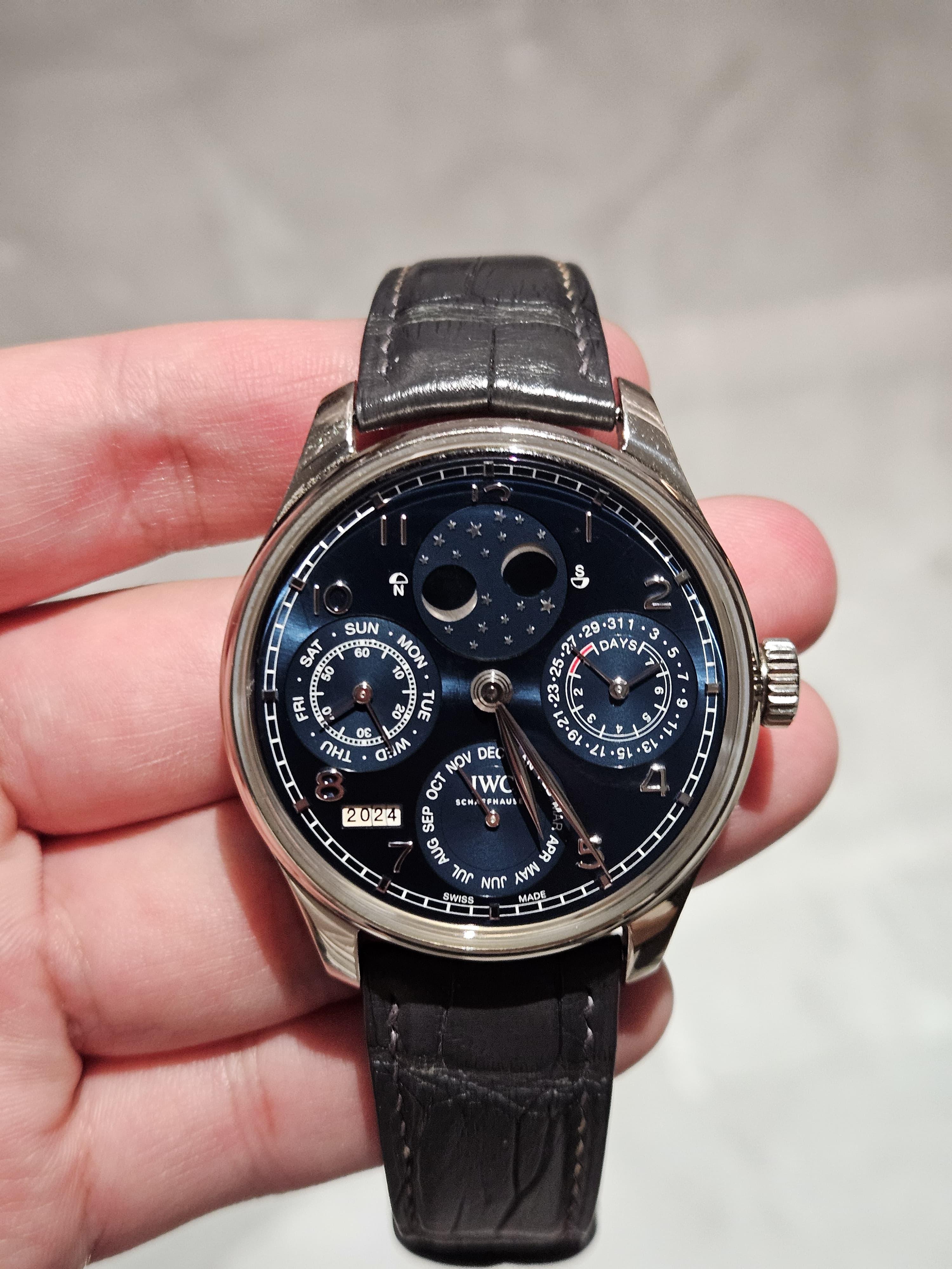 PORTUGIESER WHITEGOLD PERPETUAL CALENDAR BLUE DIAL (2015)