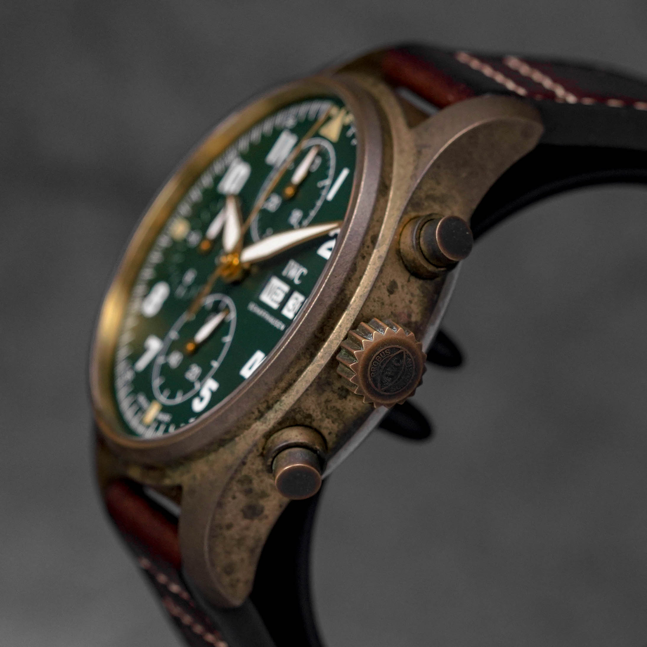 Harga IWC Pilot Spitfire Chronograph Bronze Green