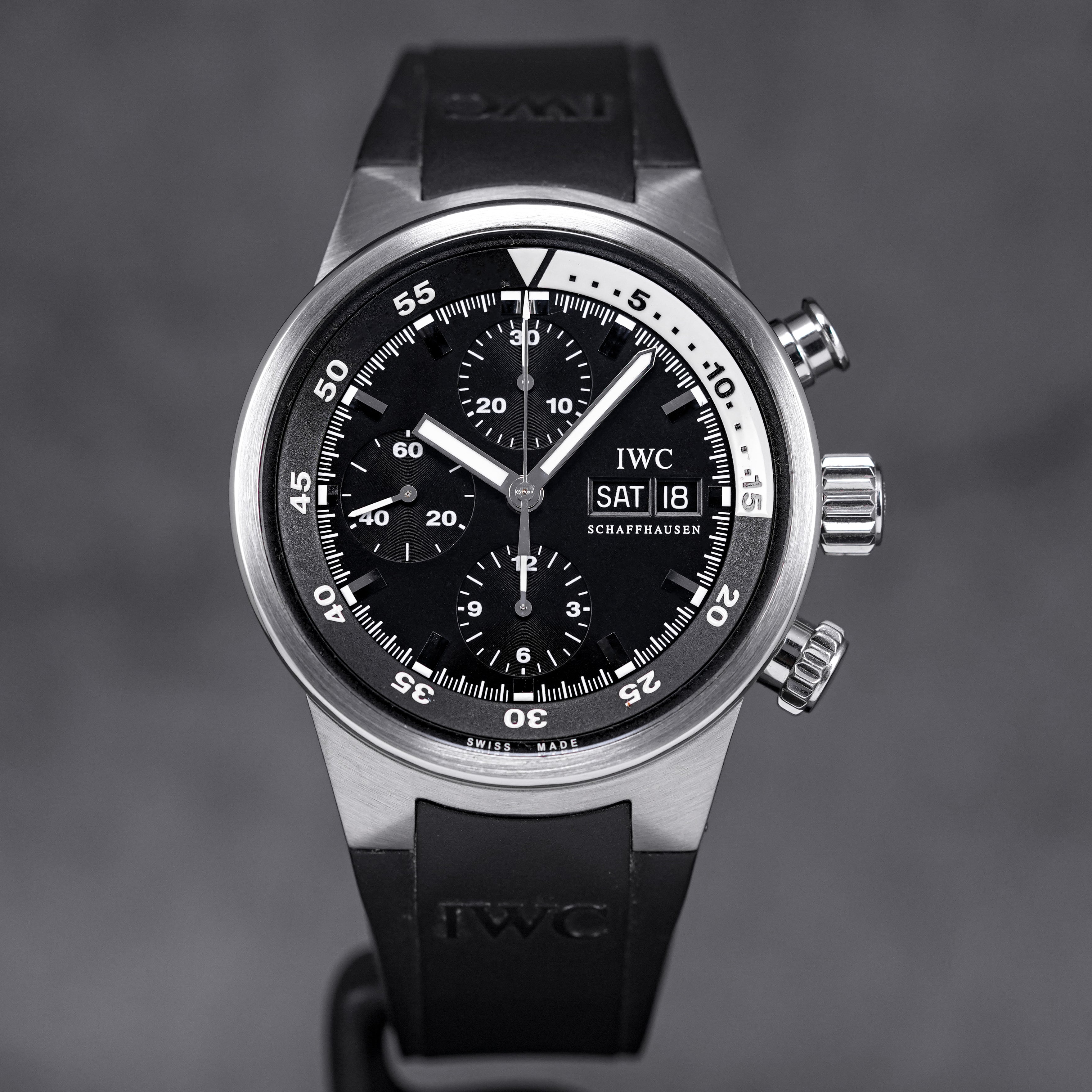 AQUATIMER CHRONOGRAPH 42MM BLACK DIAL RUBBER STRAP (2010)