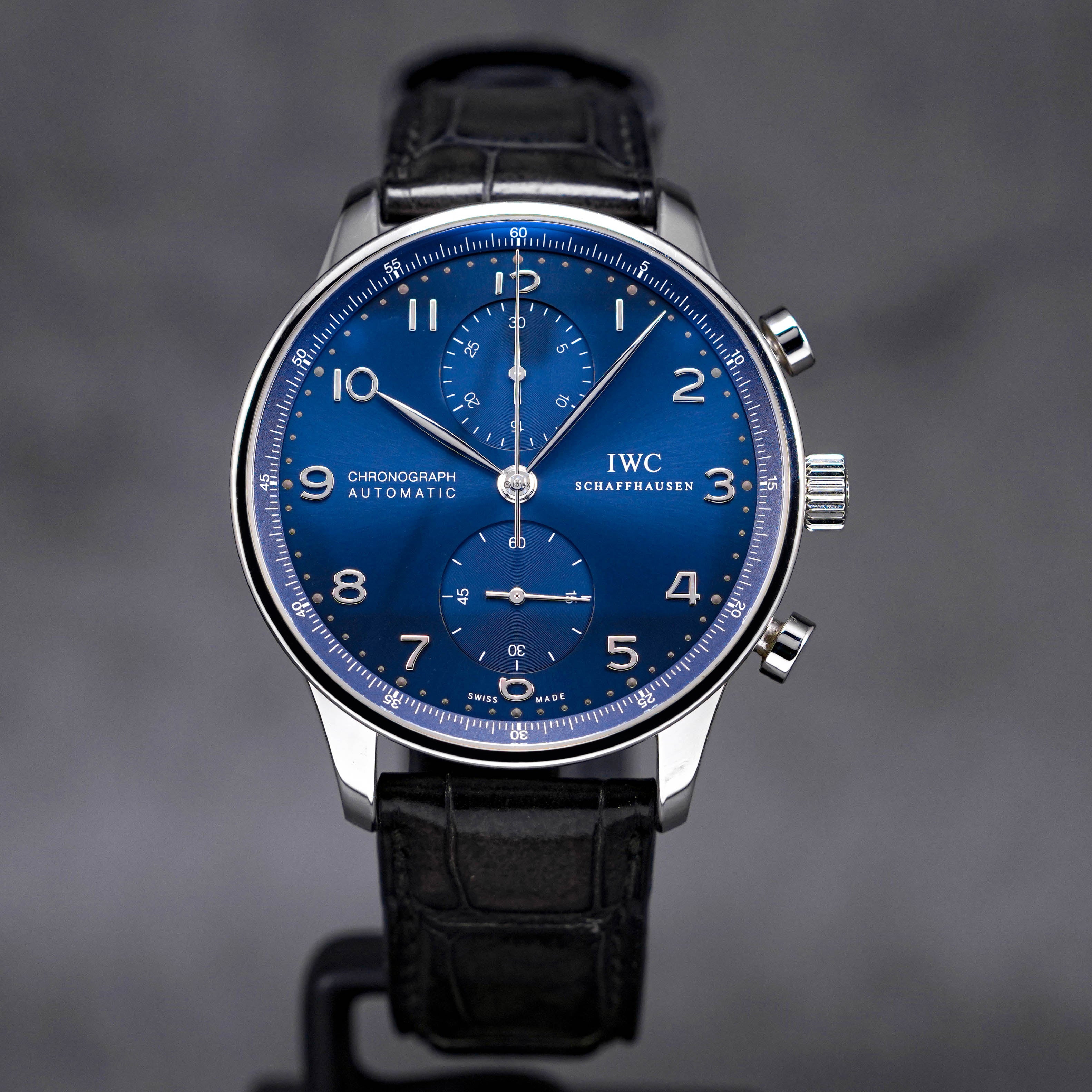 Iwc portugieser chronograph blue hotsell