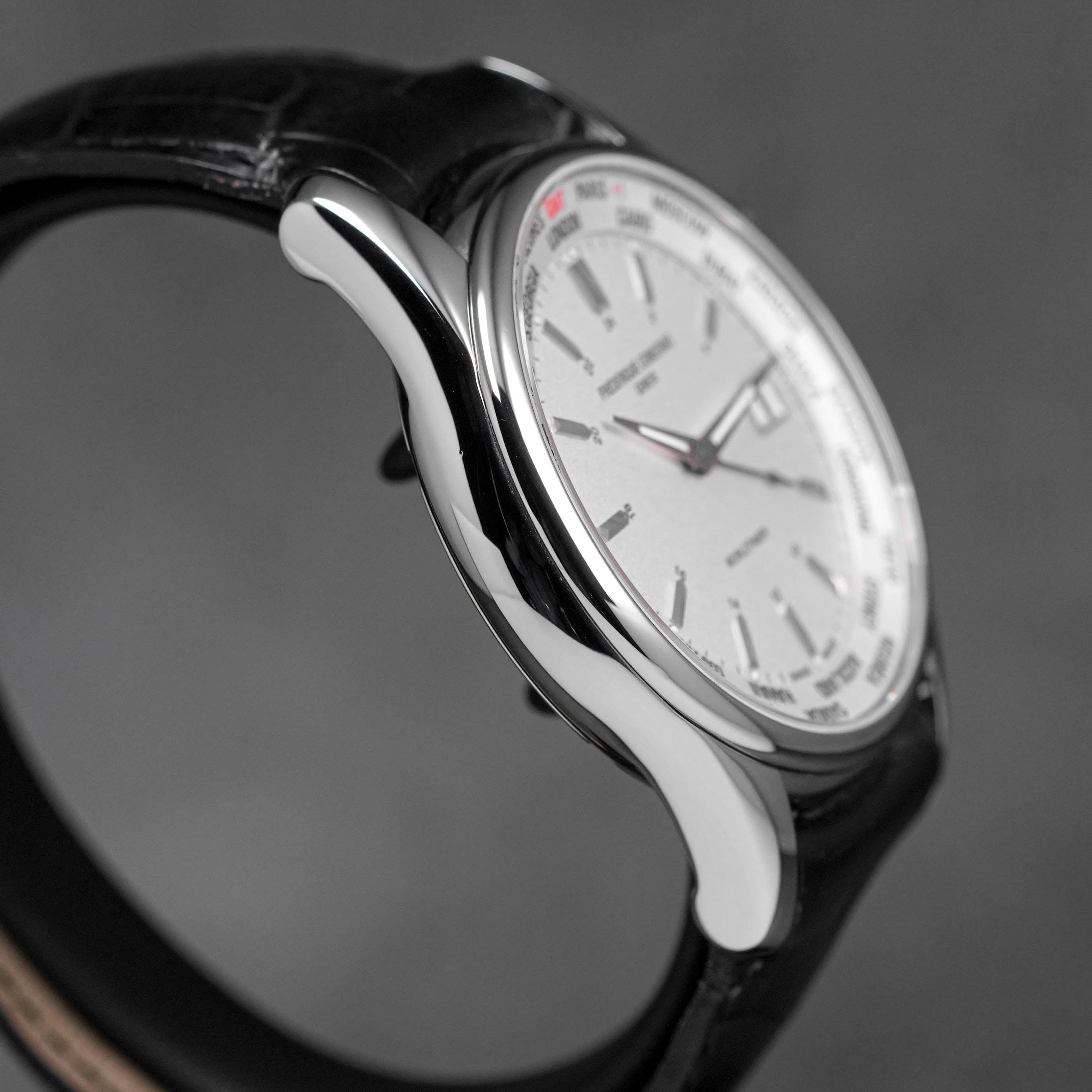 FREDERIQUE CONSTANT INDEX WORLDTIMER SILVER DIAL UNDATED IDWX