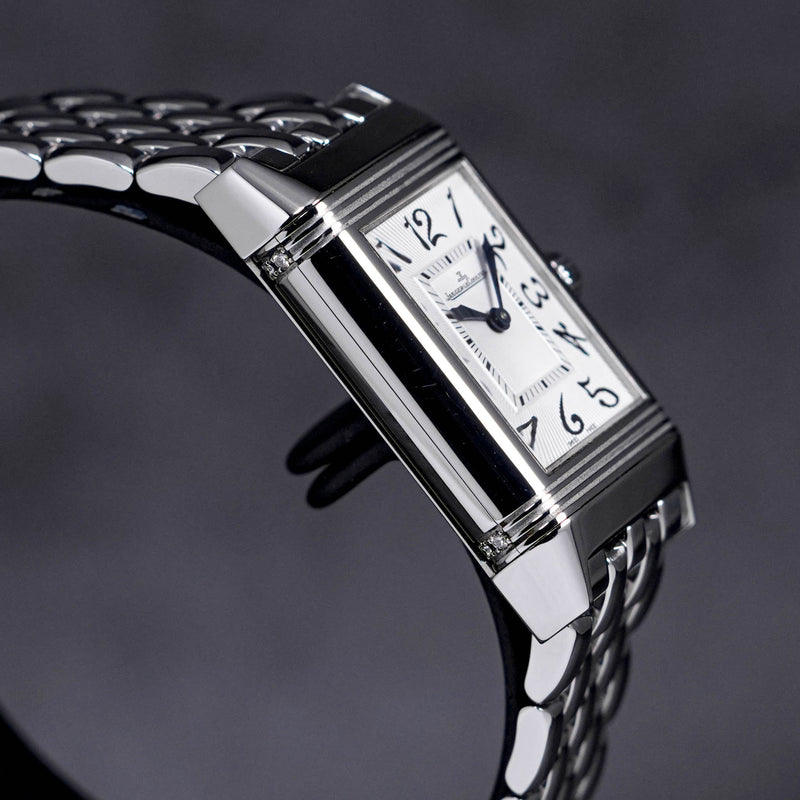 REVERSO CLASSIC DUETTO DIAMOND BEZEL SILVER DIAL (2014)