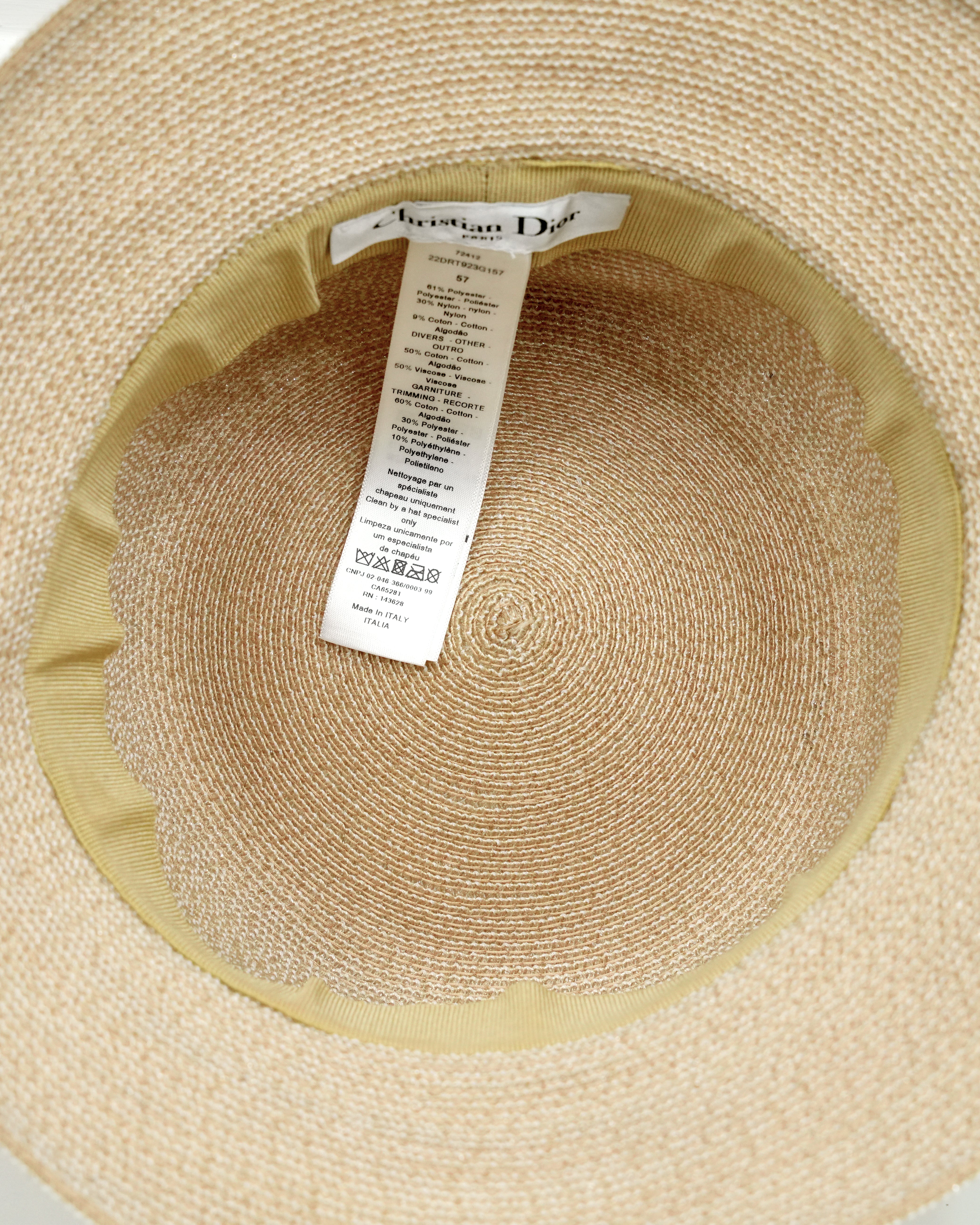 DIORESORT STRAW HAT BEIGE/GOLD