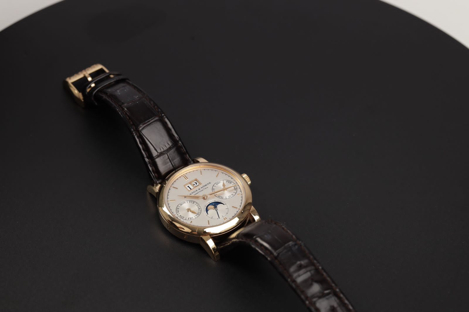 SAXONIA ANNUAL CALENDAR ROSEGOLD SILVER DIAL (2012)