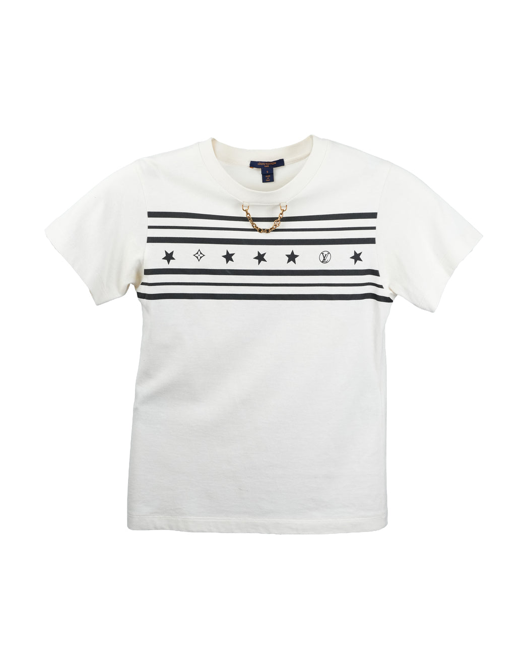 LOUIS VUITTON SUMMER STARDUST TWO TONE CREWNECK TSHIRT SIZE S