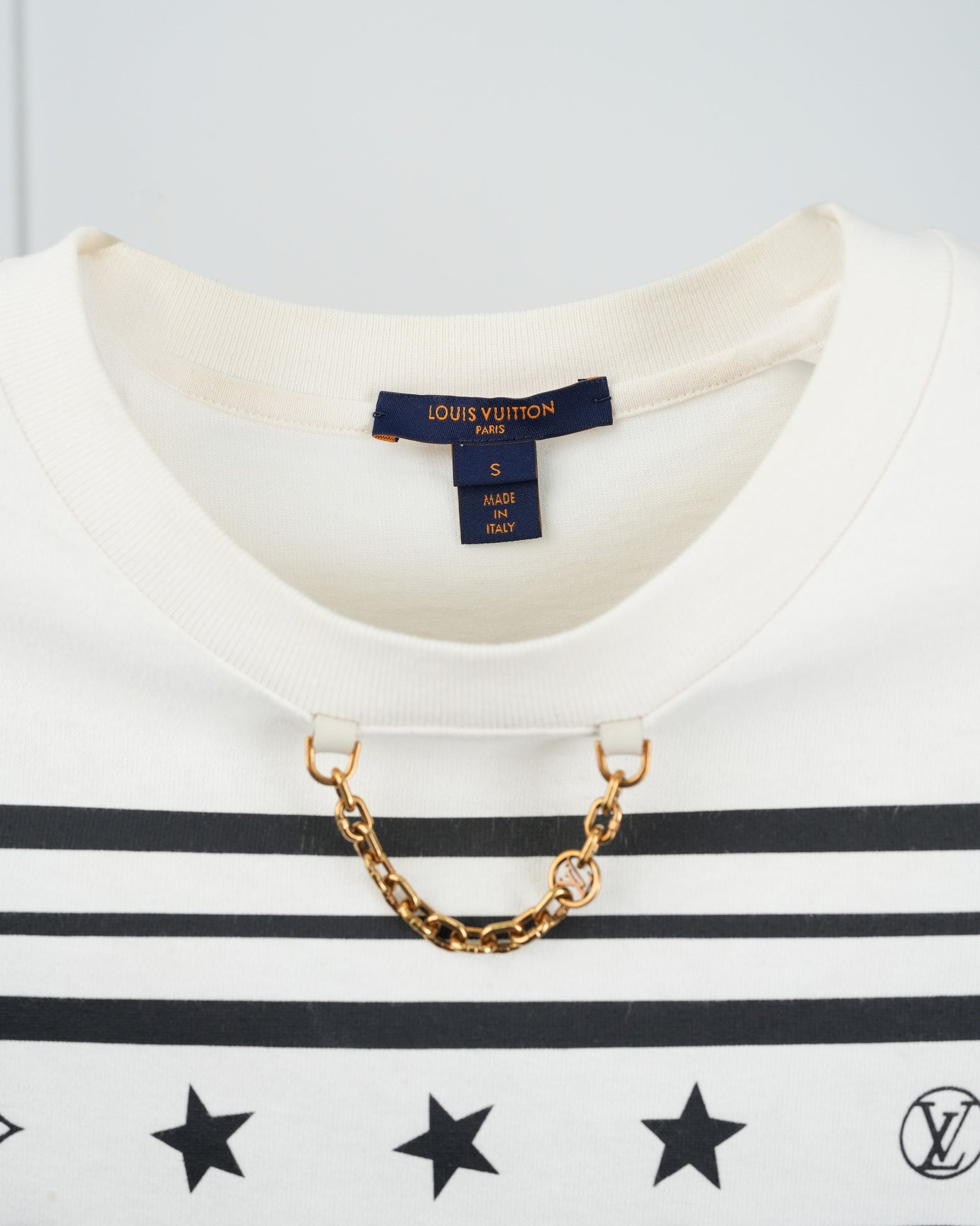 LOUIS VUITTON SUMMER STARDUST TWO TONE CREWNECK TSHIRT SIZE S