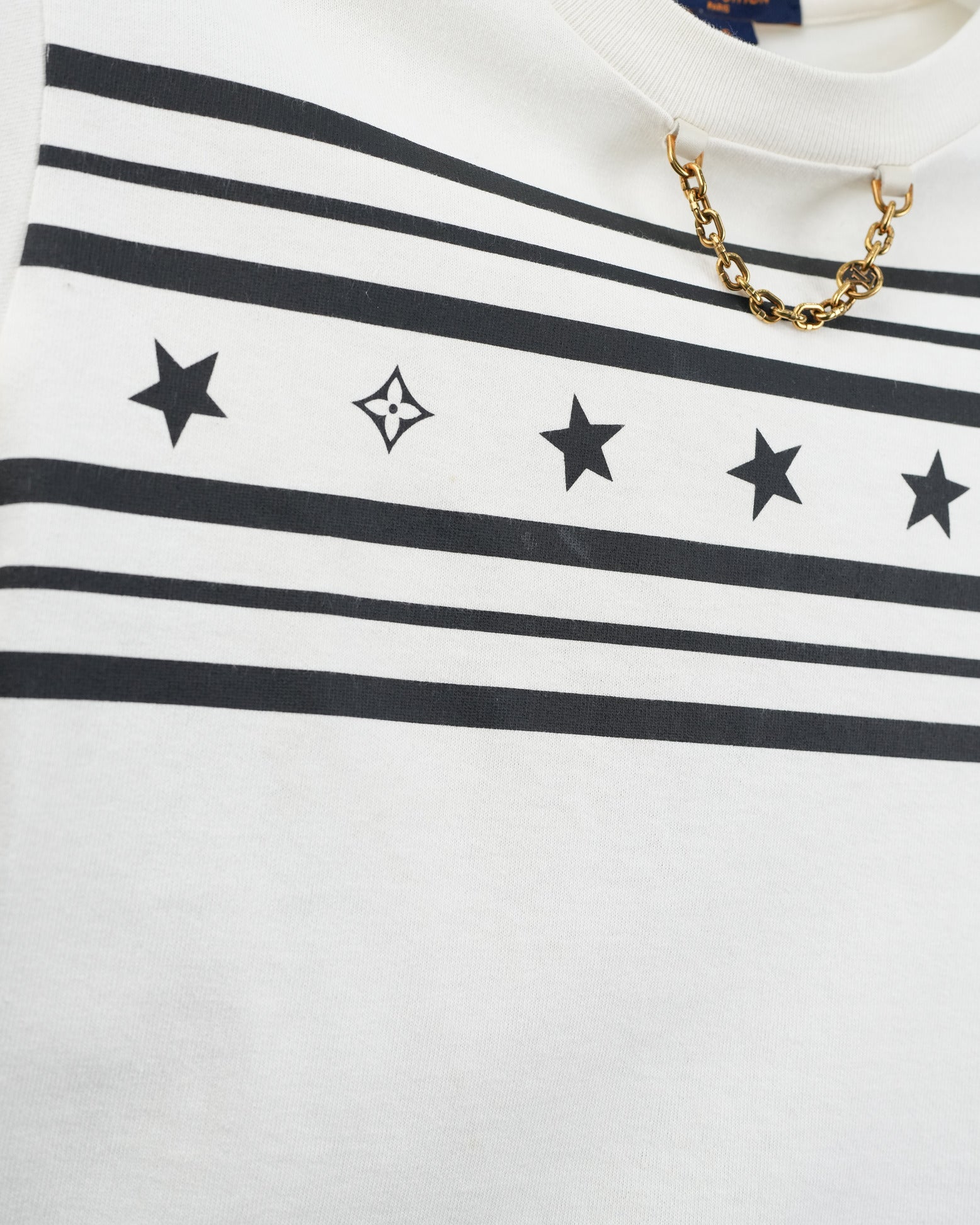 LOUIS VUITTON SUMMER STARDUST TWO TONE CREWNECK TSHIRT SIZE S