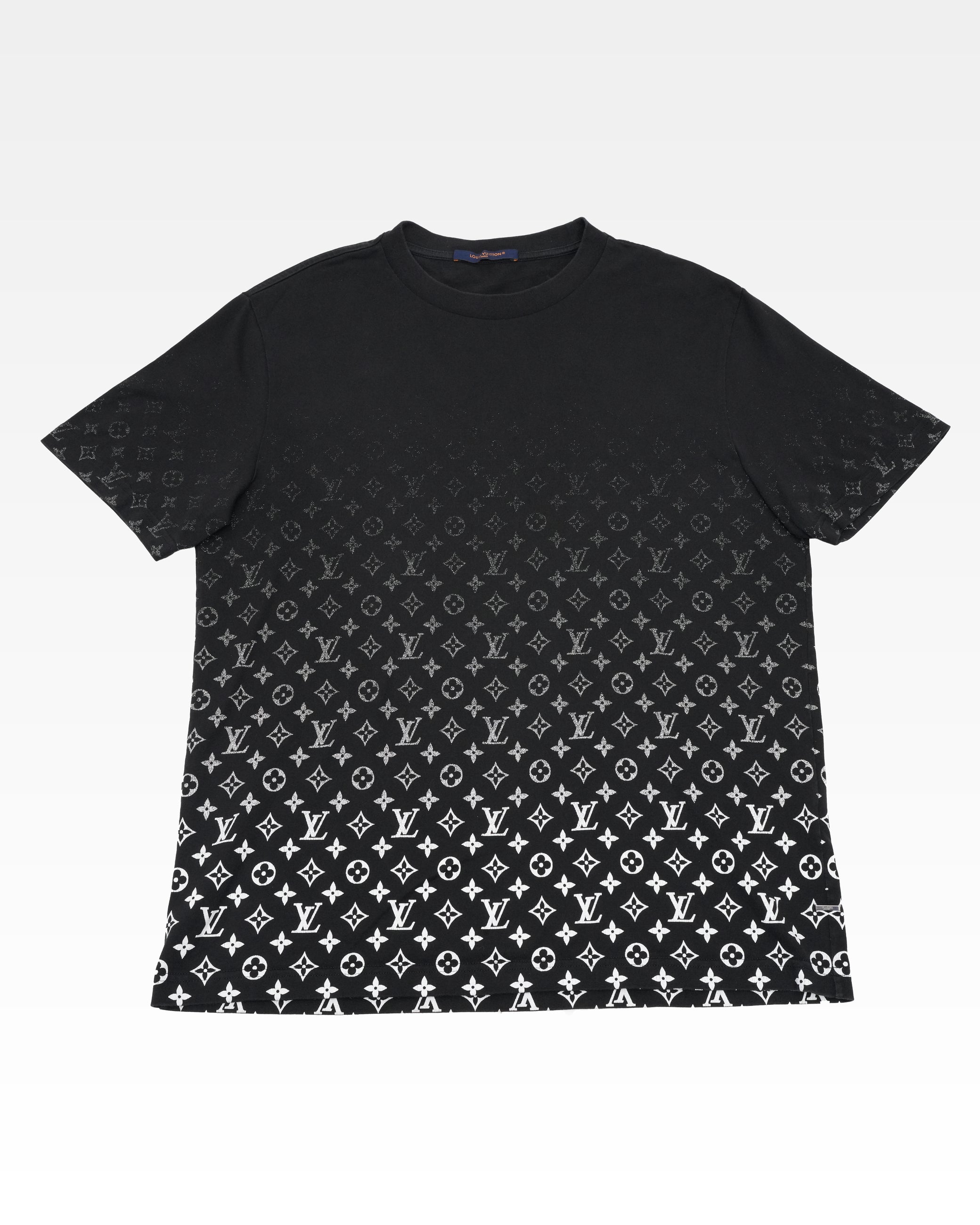 23SS COTTON T-SHIRT BLACK GRADIENT MONOGRAM