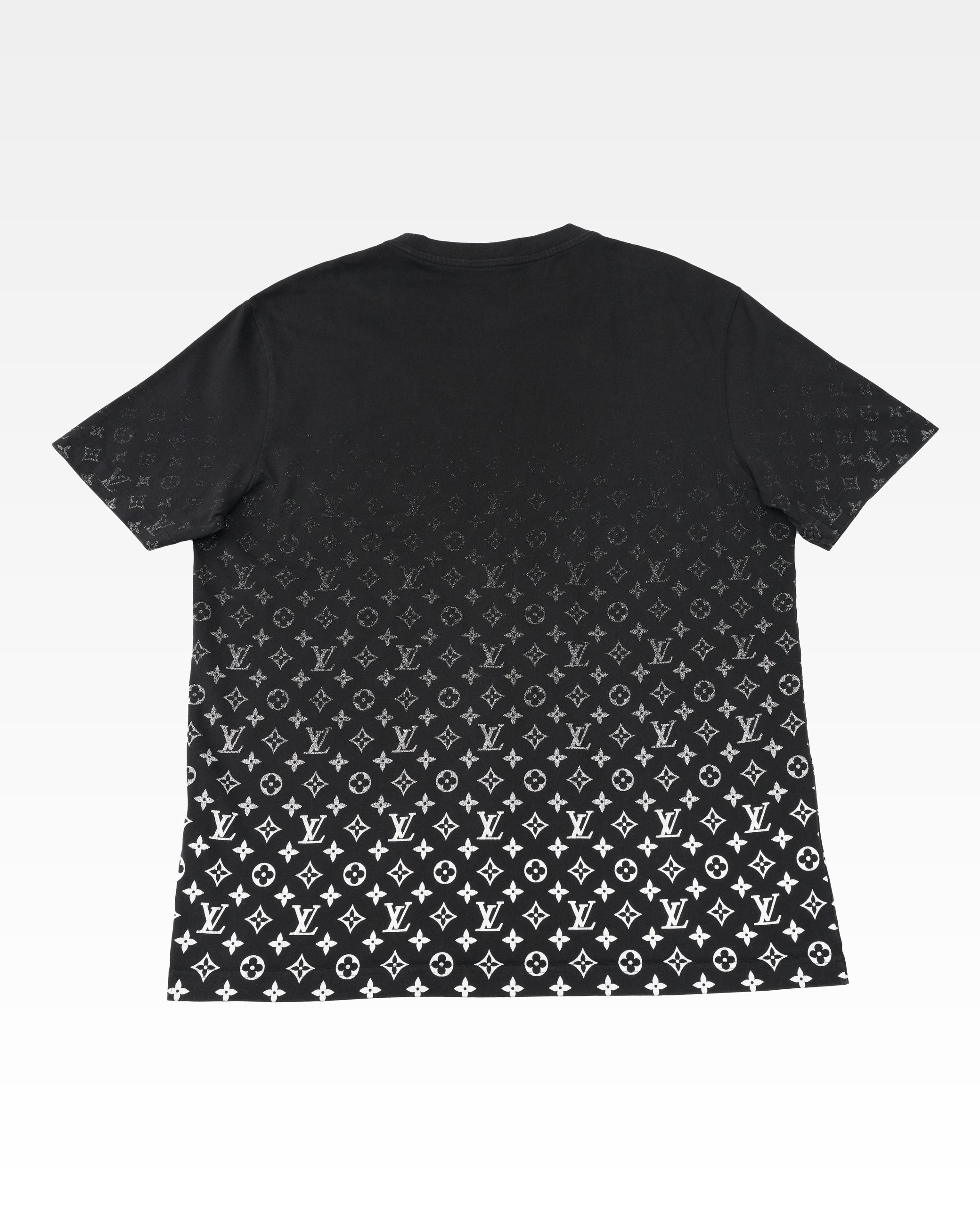 23SS COTTON T-SHIRT BLACK GRADIENT MONOGRAM