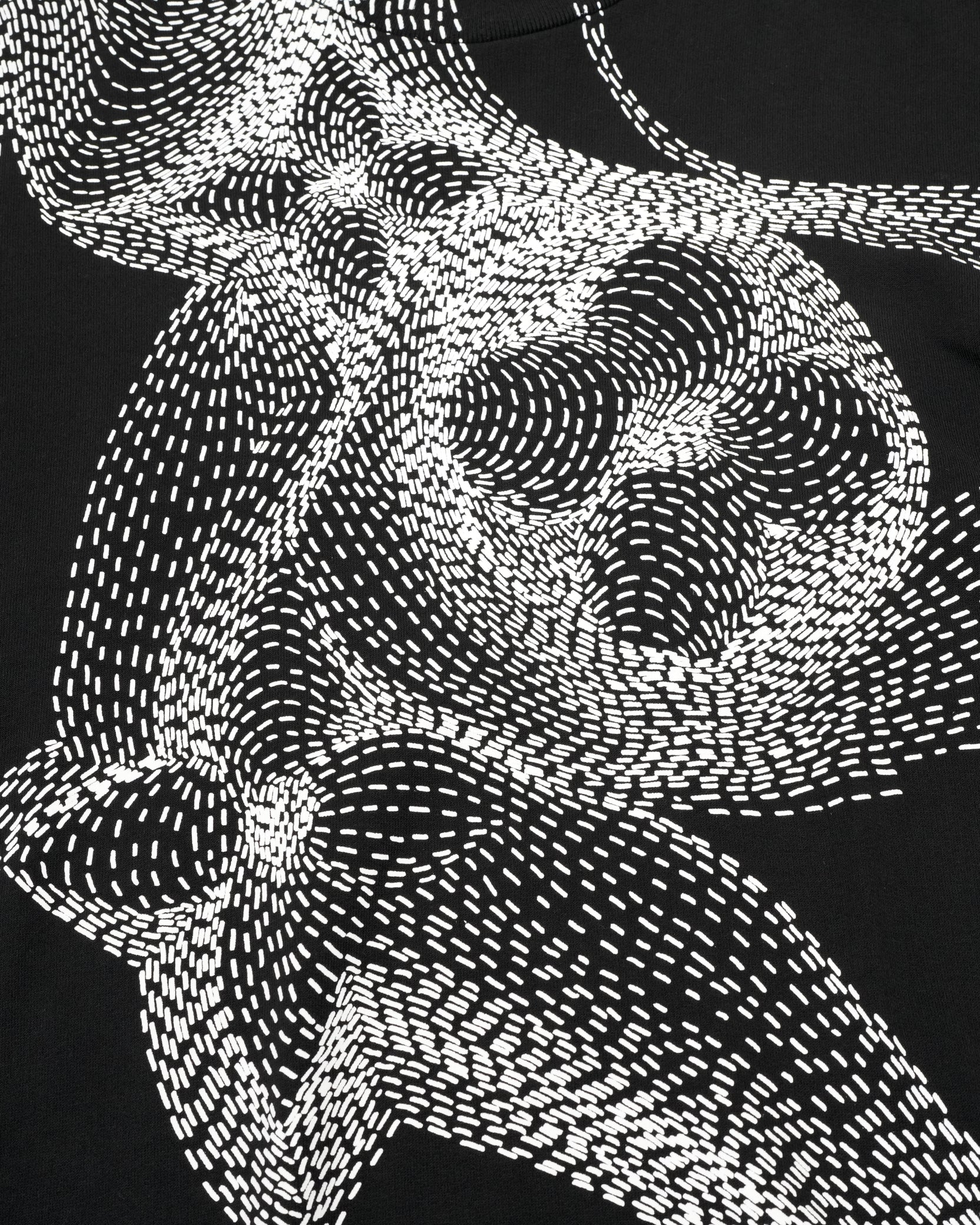 小物 LV ART LOUIS VUITTON 20AW COTTON SWEATER BLACK FLOWER PRINTED - Size L - IDWX