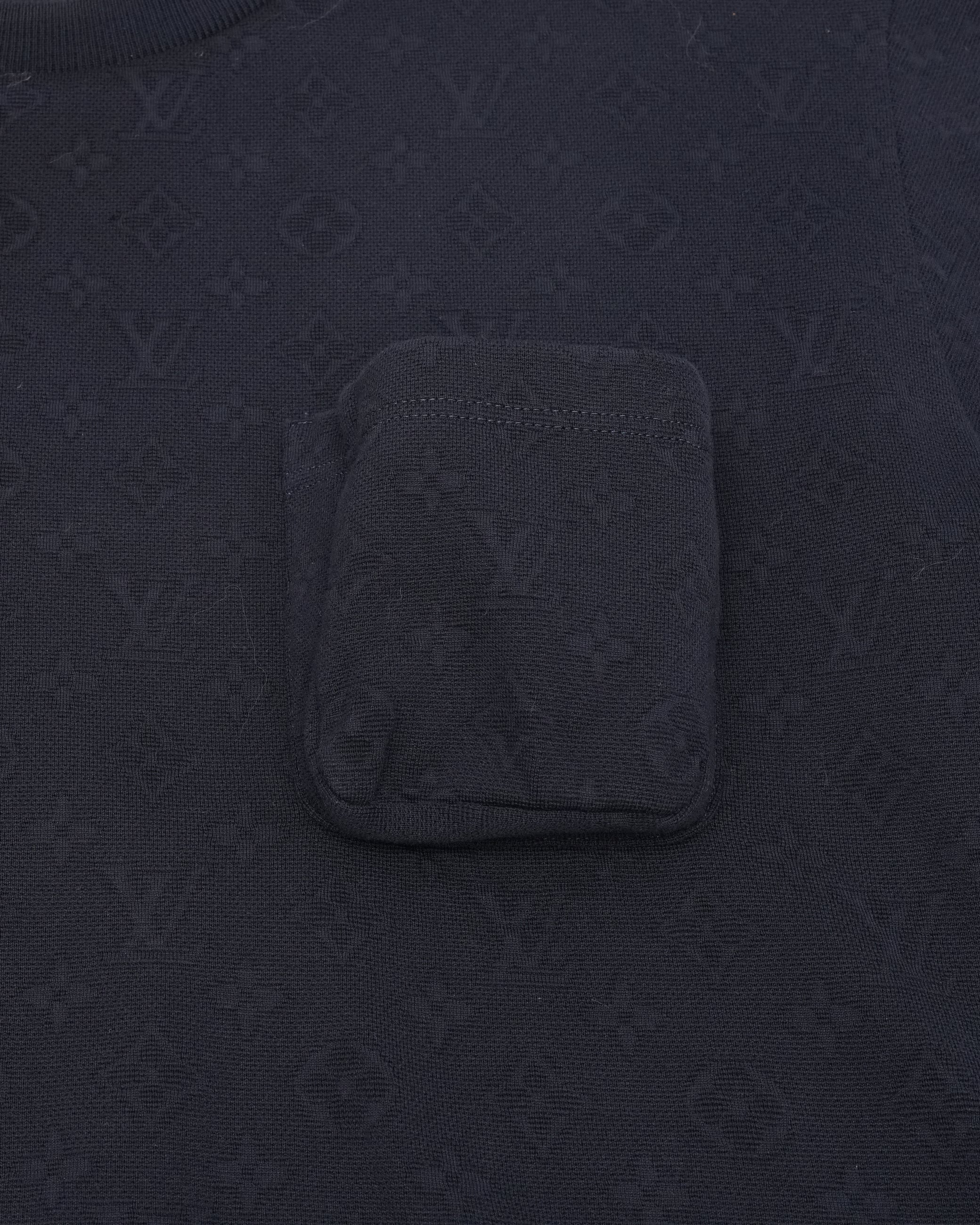 MONOGRAM POCKET T-SHIRT NAVY SIZE L