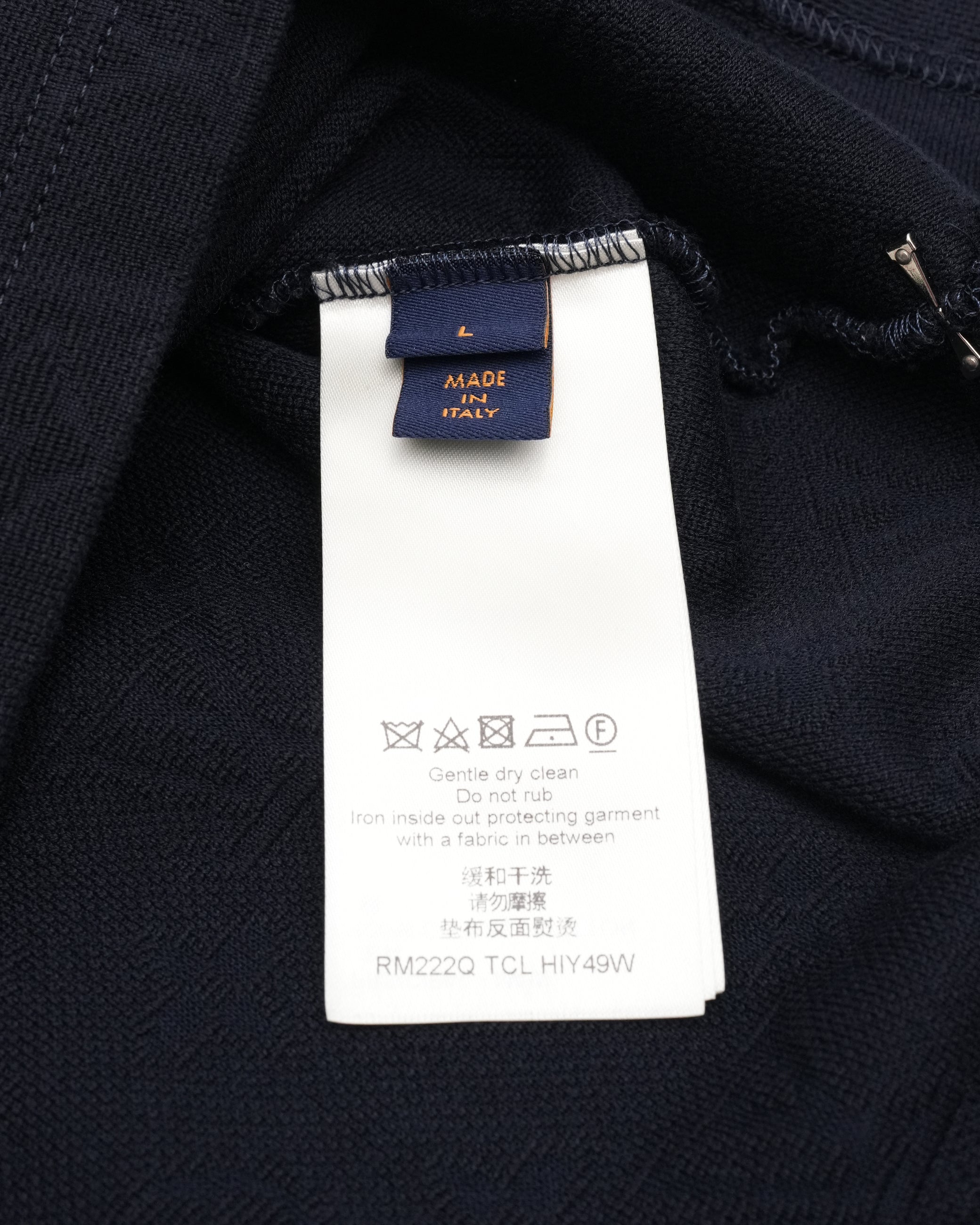 MONOGRAM POCKET T-SHIRT NAVY SIZE L