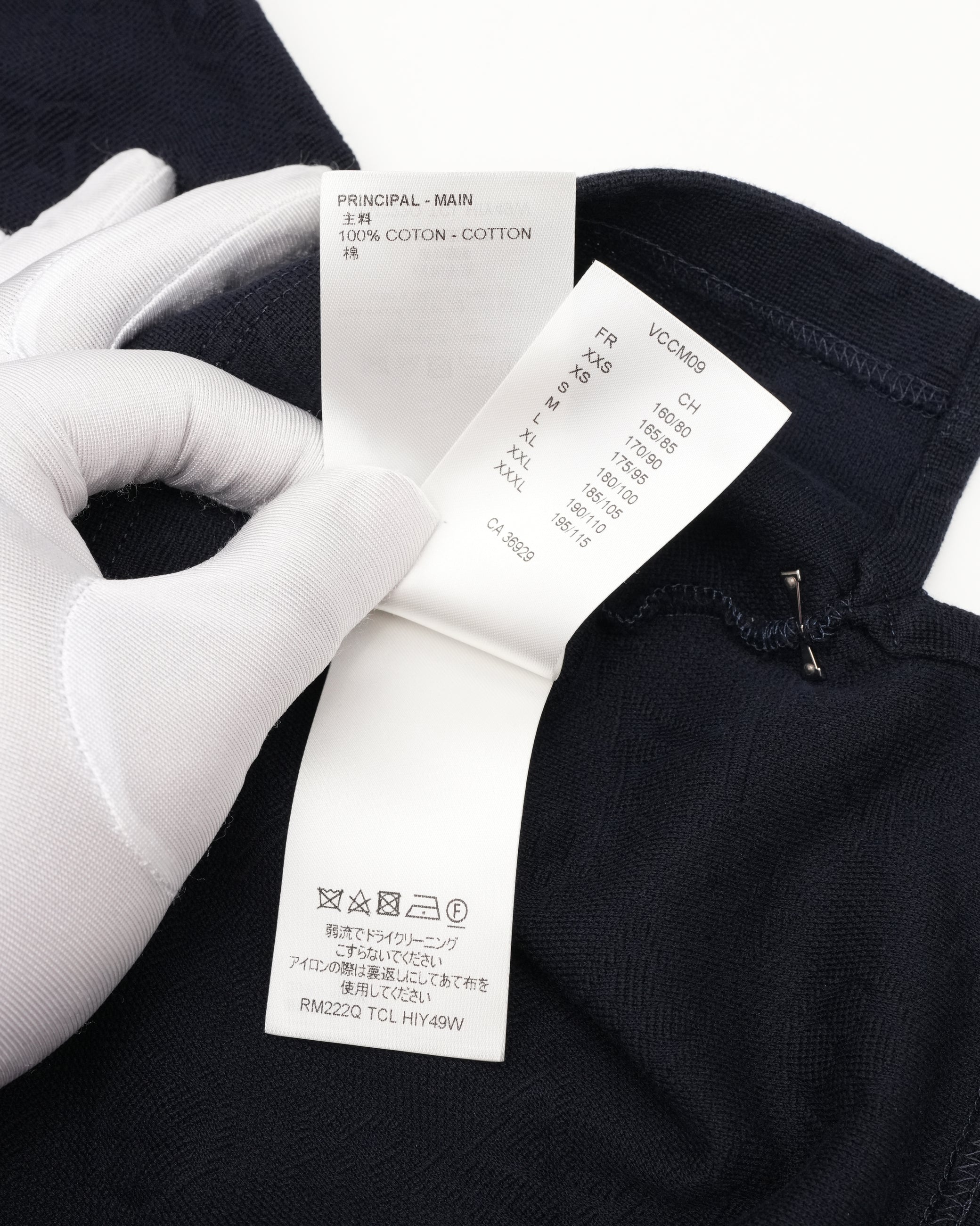 MONOGRAM POCKET T-SHIRT NAVY SIZE L