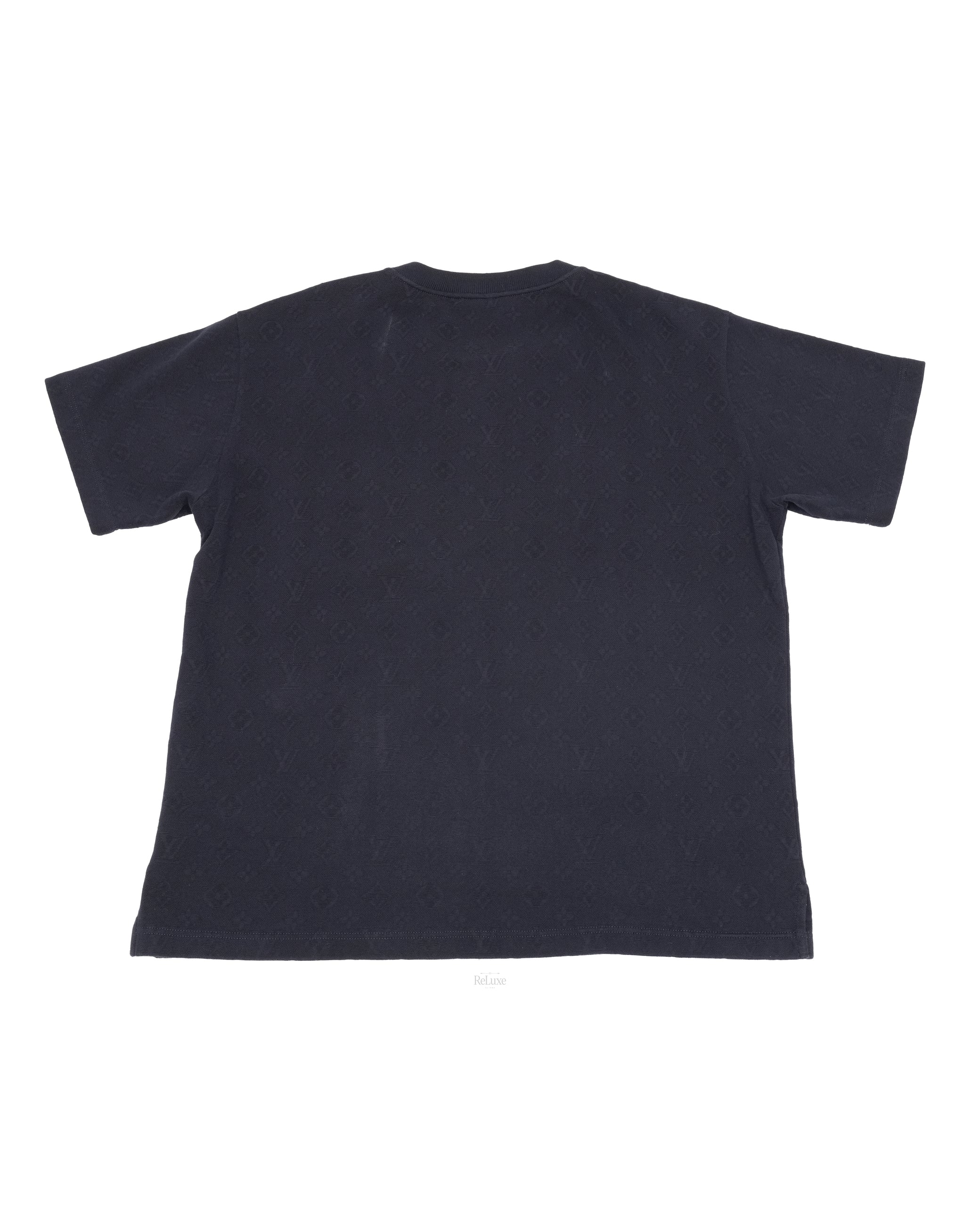 MONOGRAM POCKET T-SHIRT NAVY SIZE L