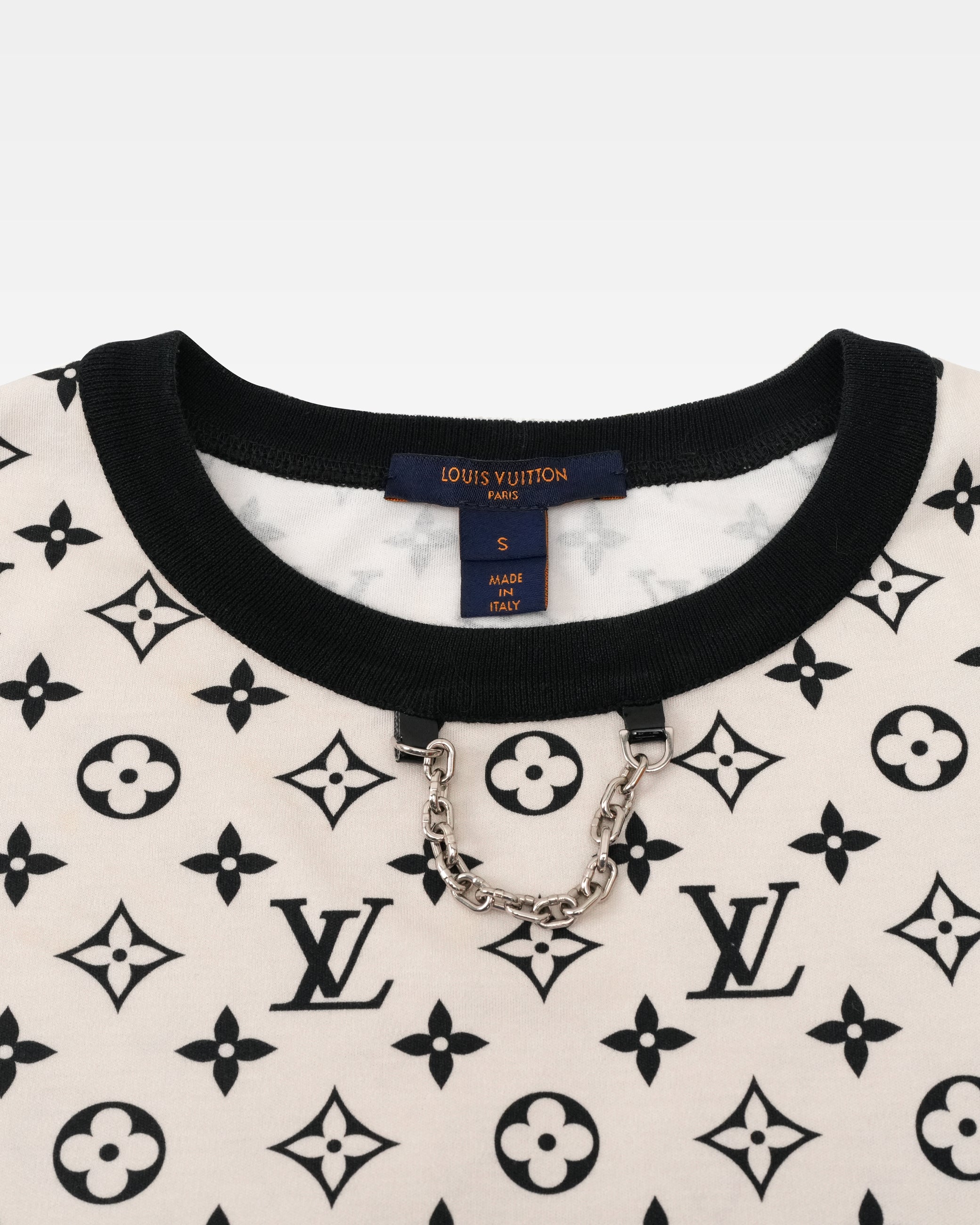 21AW COTTON T-SHIRT BLACK x BEIGE MONOGRAM