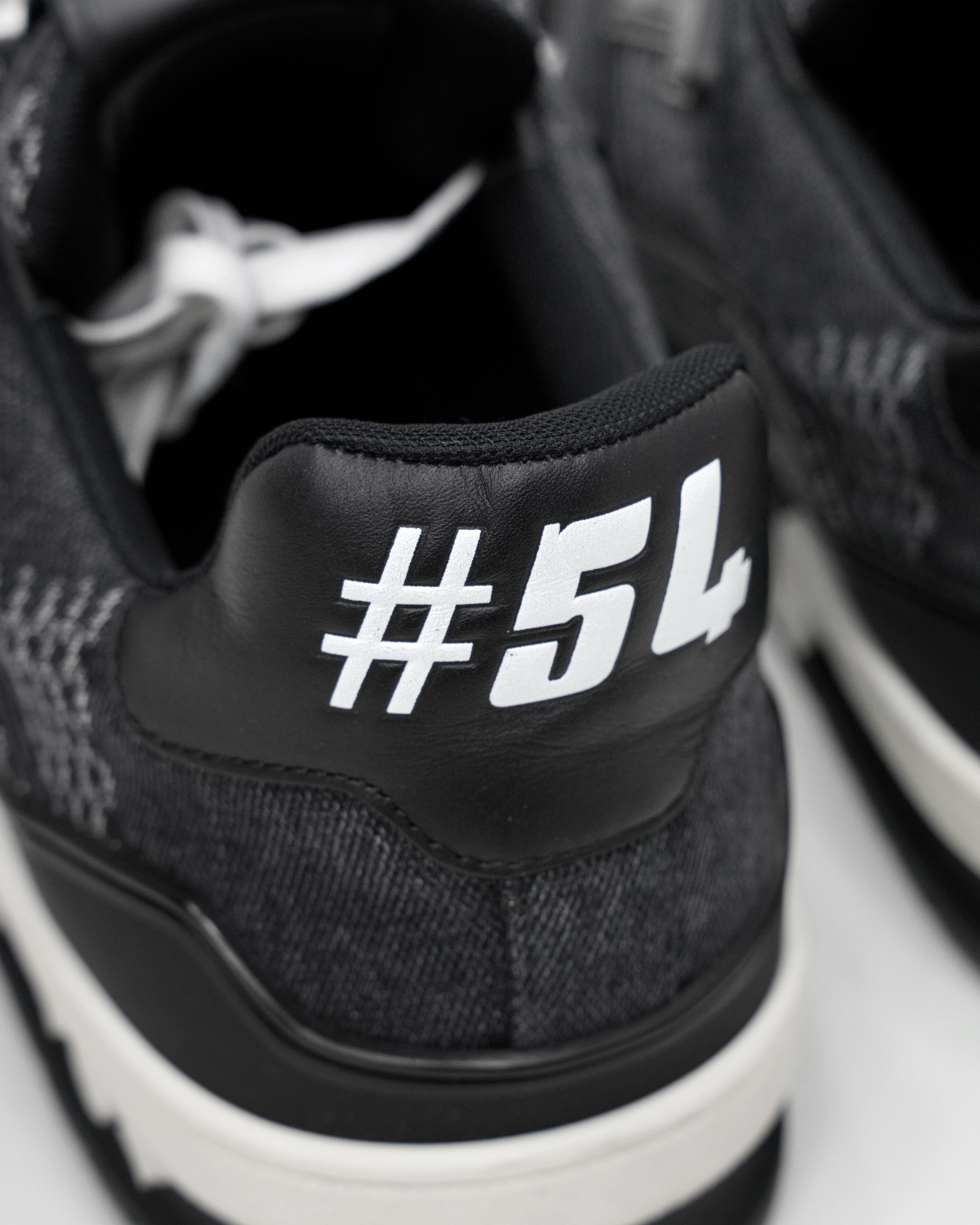 TRAINER LINE 2024 DENIM SNEAKERS DAMIER LOGO BLACK - SIZE 8