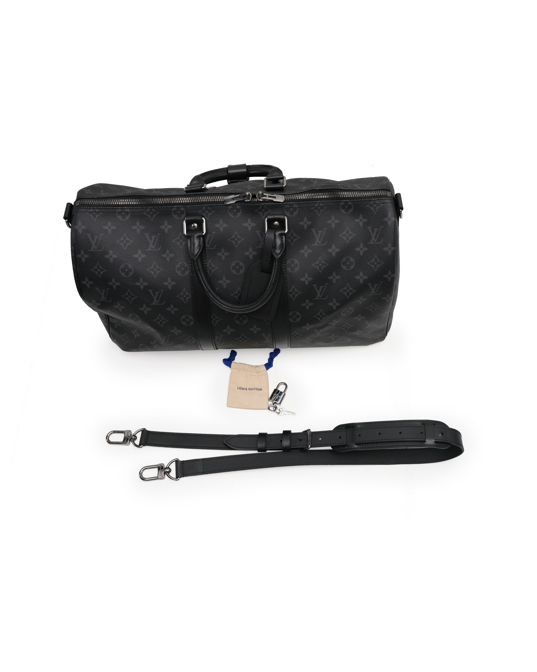 KEEPALL BANDOULIERE 45 MONOGRAM ECLIPSE