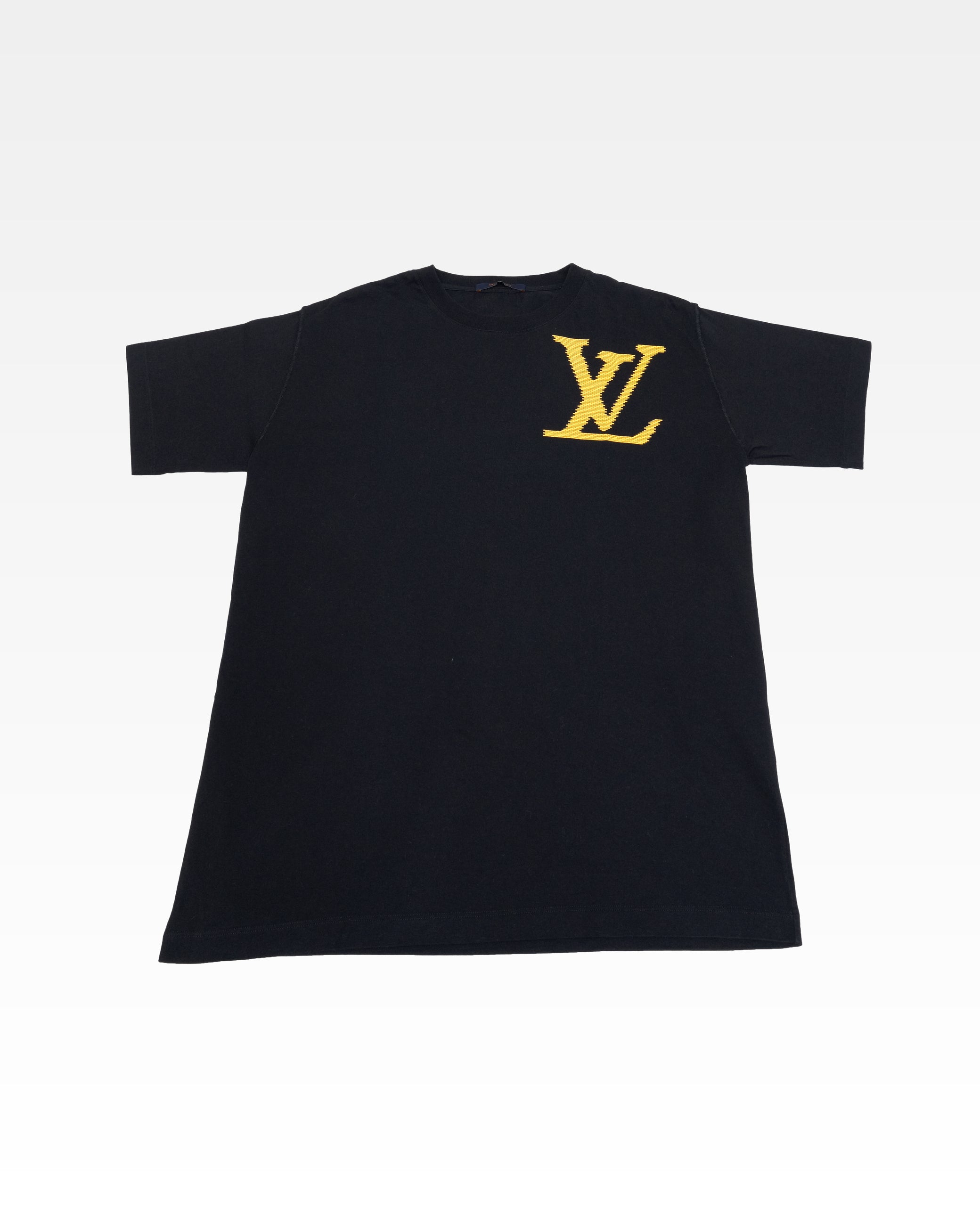 BLACK COTTON BRICK LOGO T-SHIRT