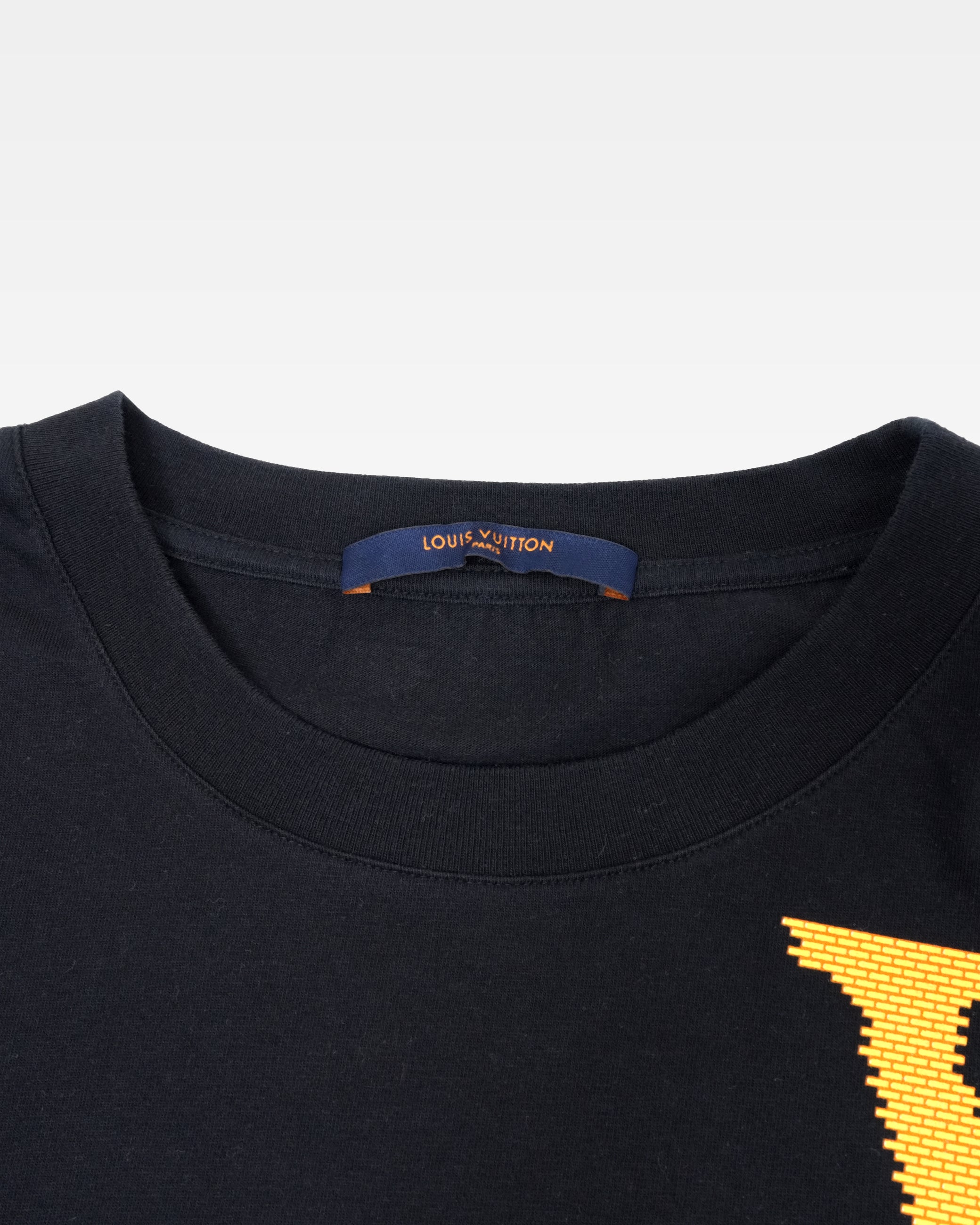 BLACK COTTON BRICK LOGO T-SHIRT