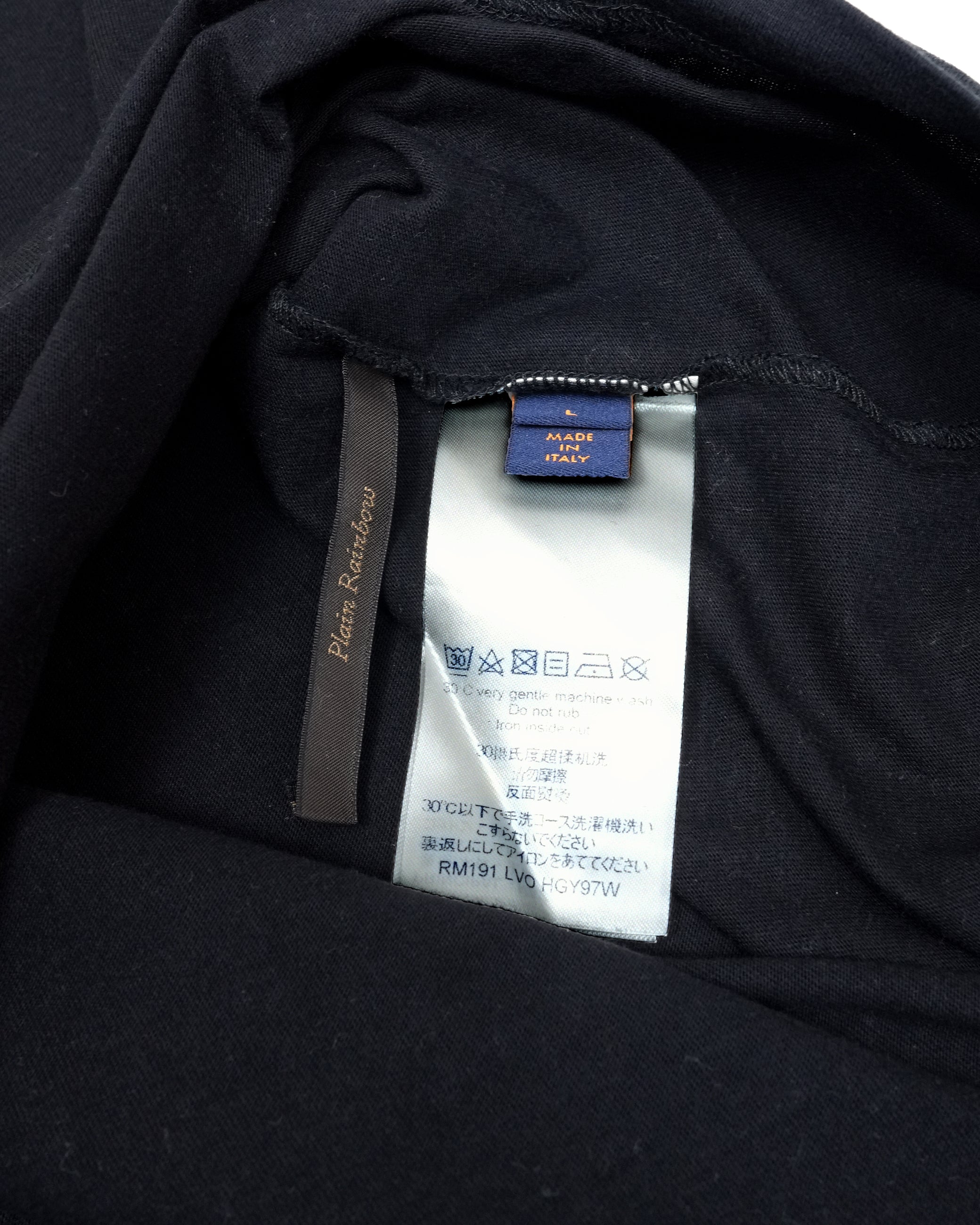 BLACK COTTON BRICK LOGO T-SHIRT