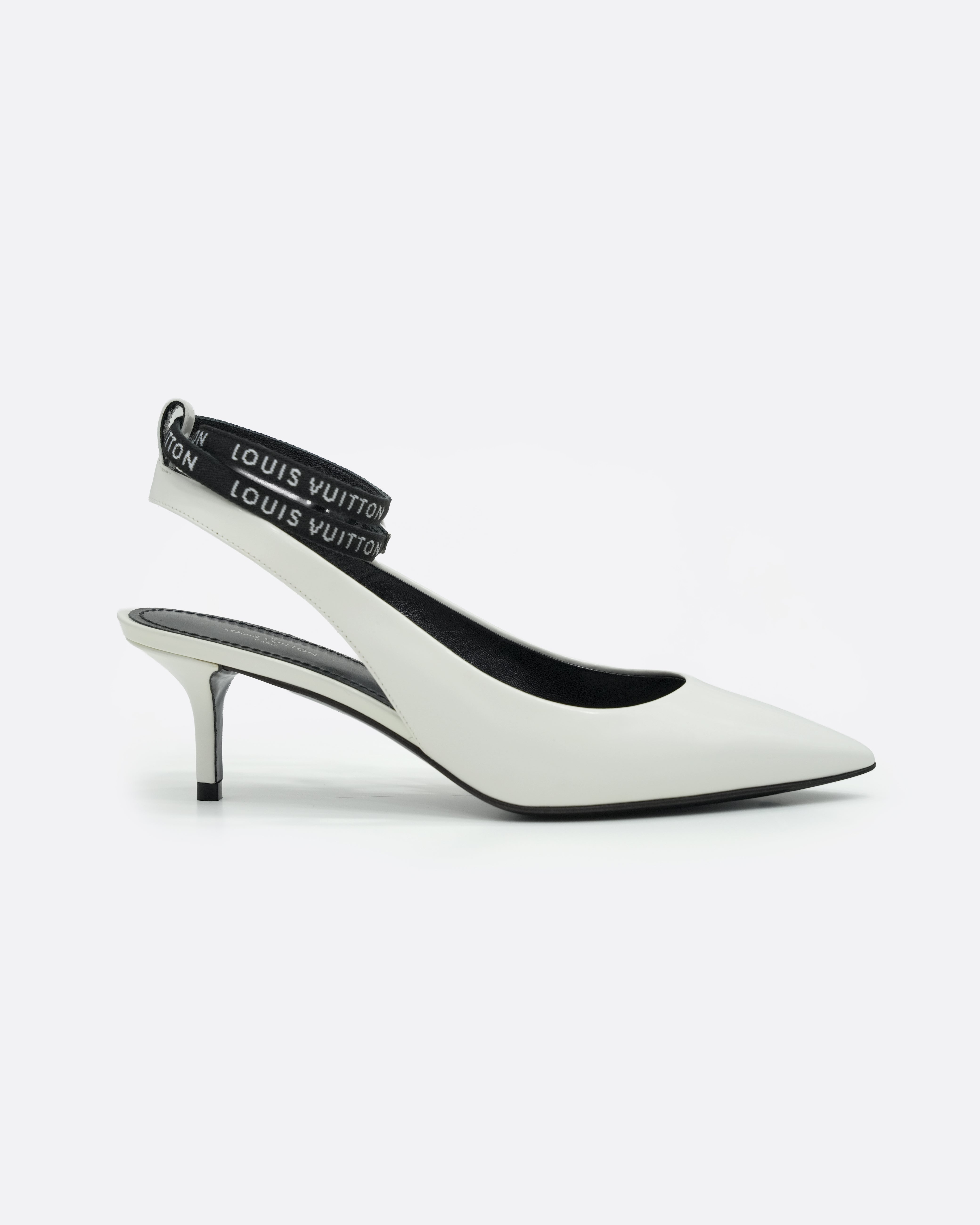 CALL BACK OPEN BACK PUMPS WHITE – SIZE 37