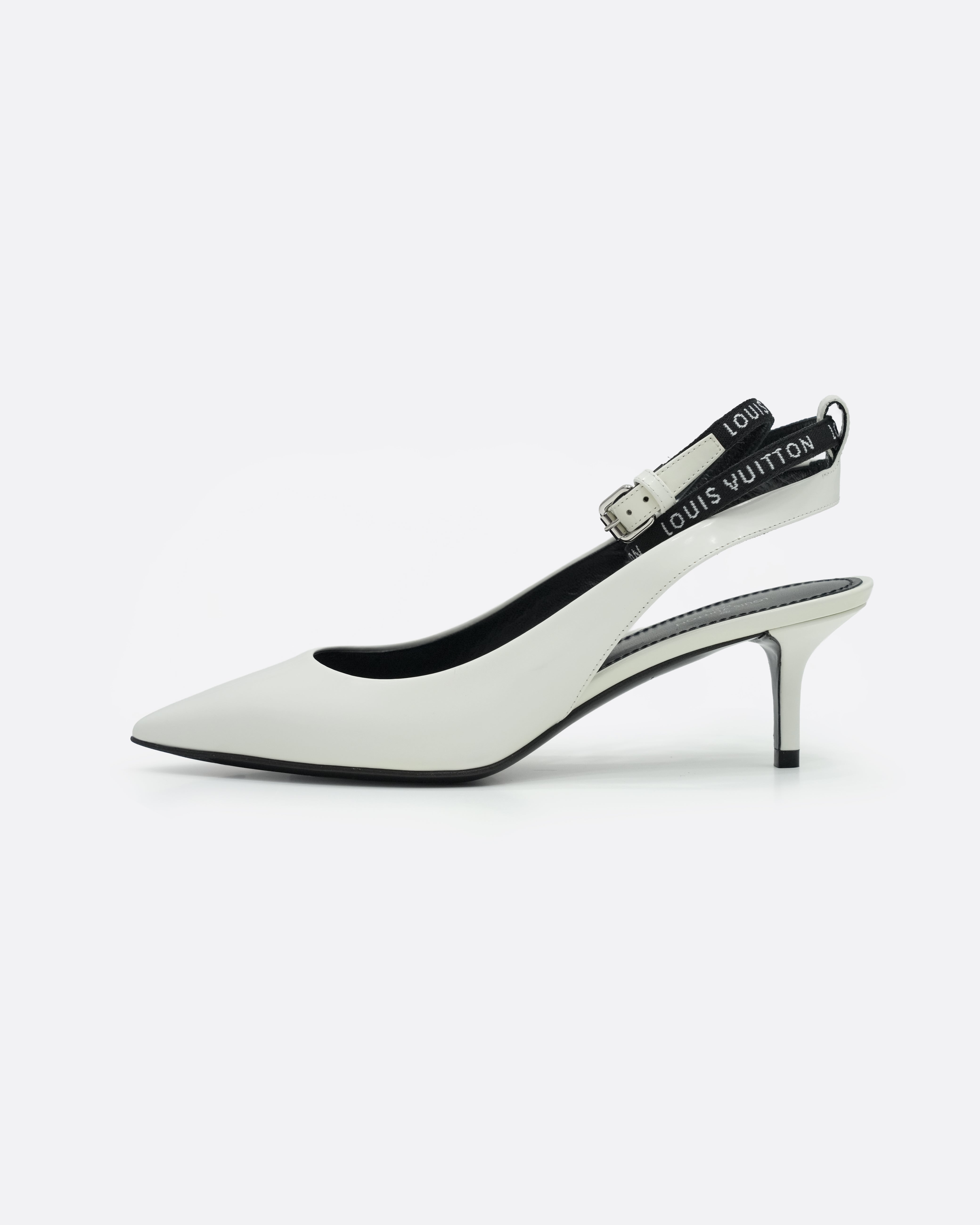 CALL BACK OPEN BACK PUMPS WHITE – SIZE 37