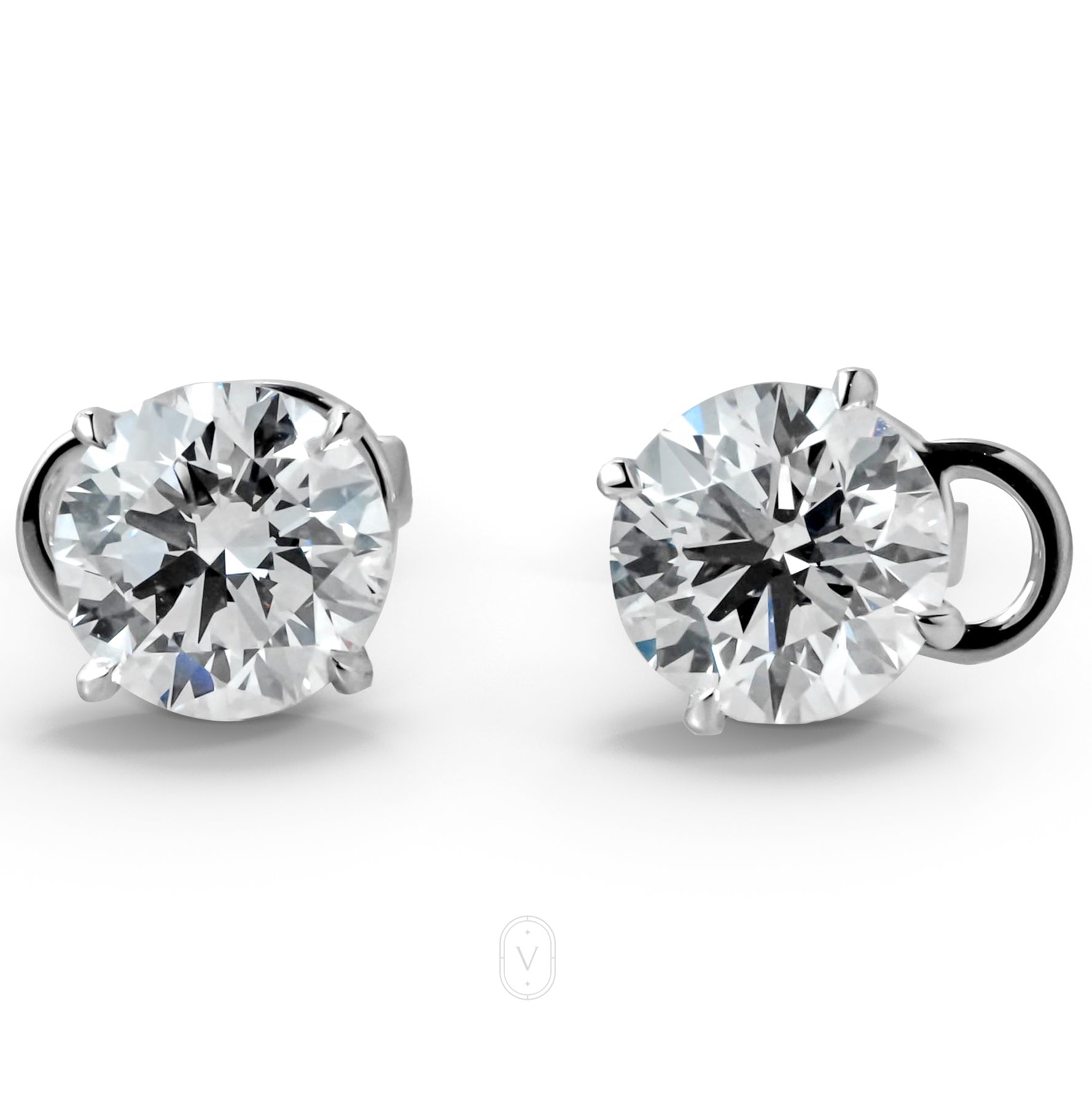 Lab Grown Diamond Earrings Round