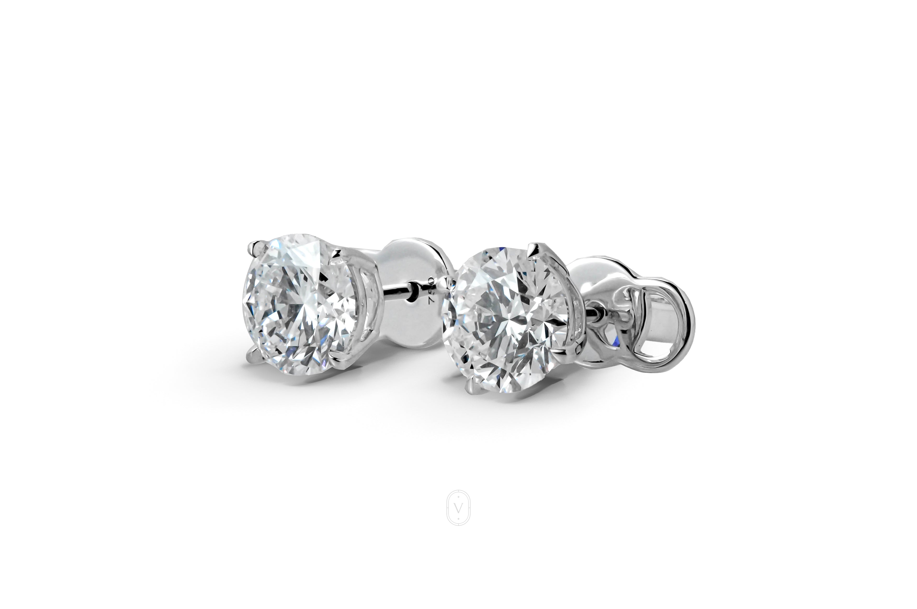 Lab Grown Diamond Earrings Round