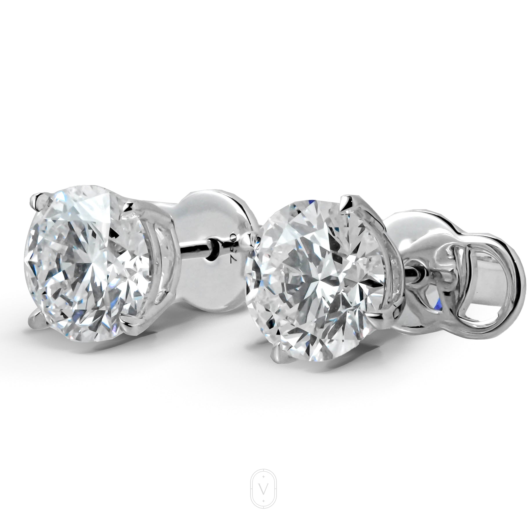 Lab Grown Diamond Earrings Round