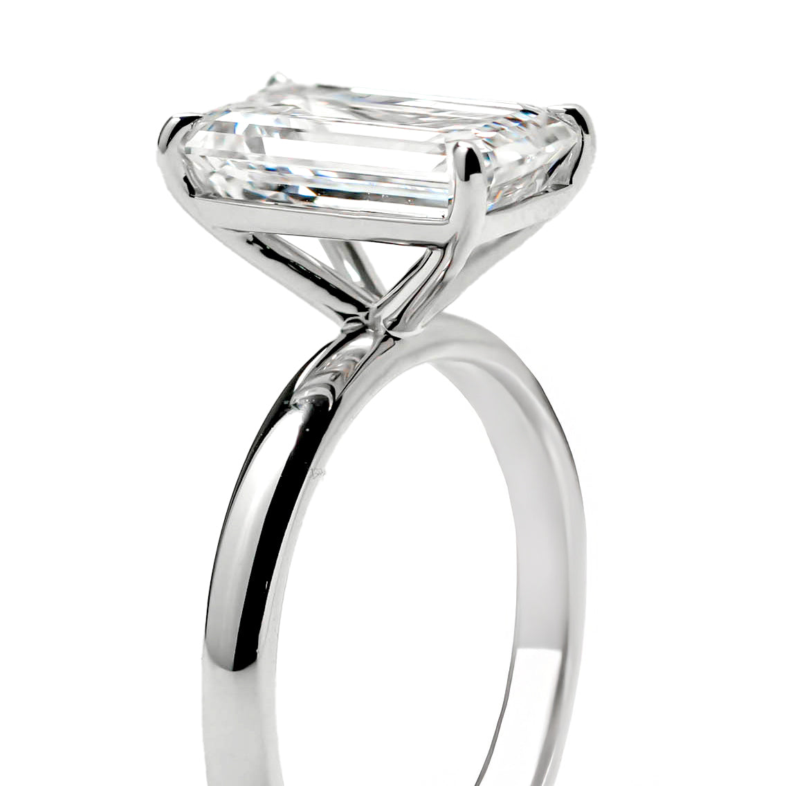 ELLEN WHITEGOLD RING 3CT EMERALD CUT LAB DIAMOND