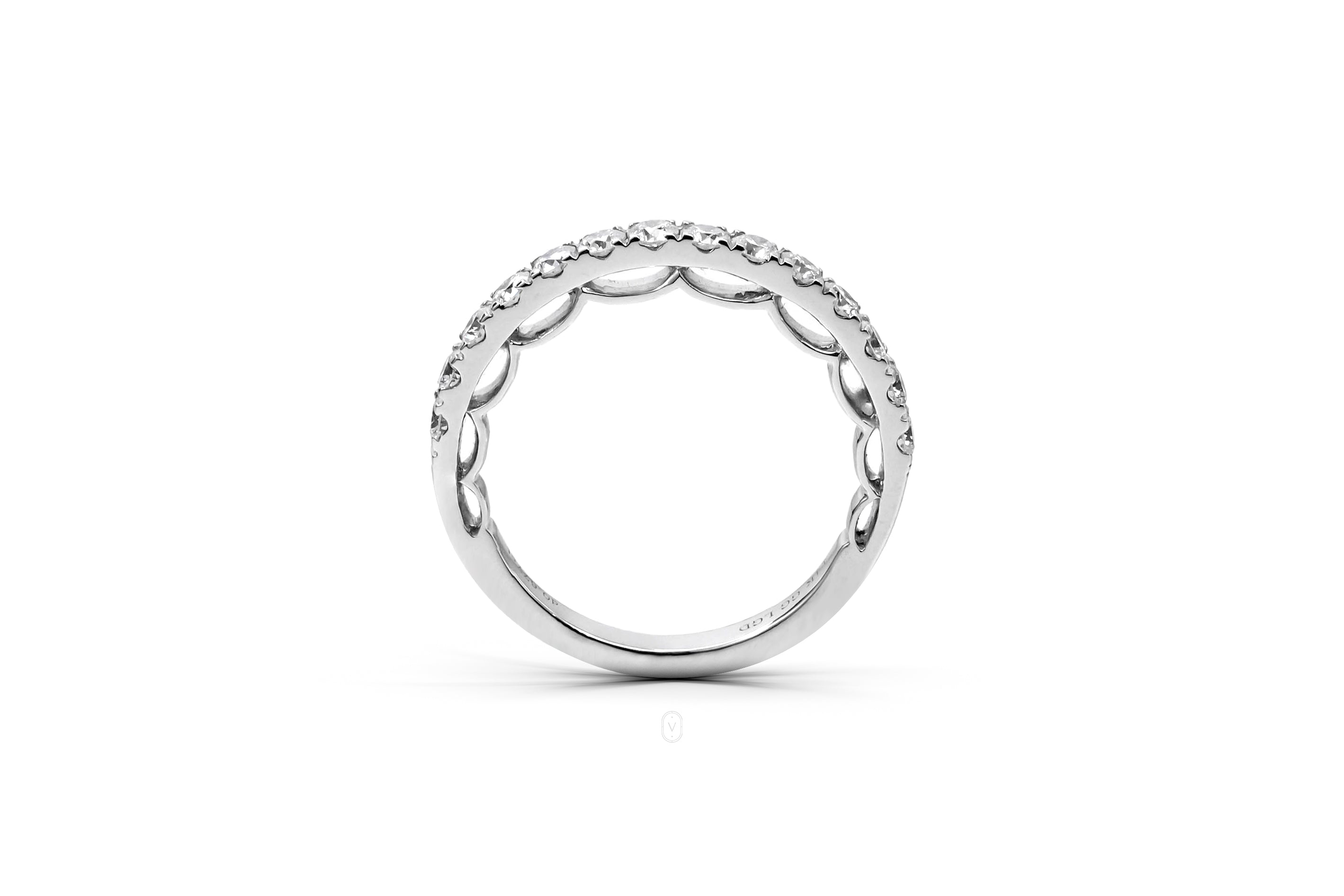 Harga Lab Grown Diamond Half Eternity Ring Round