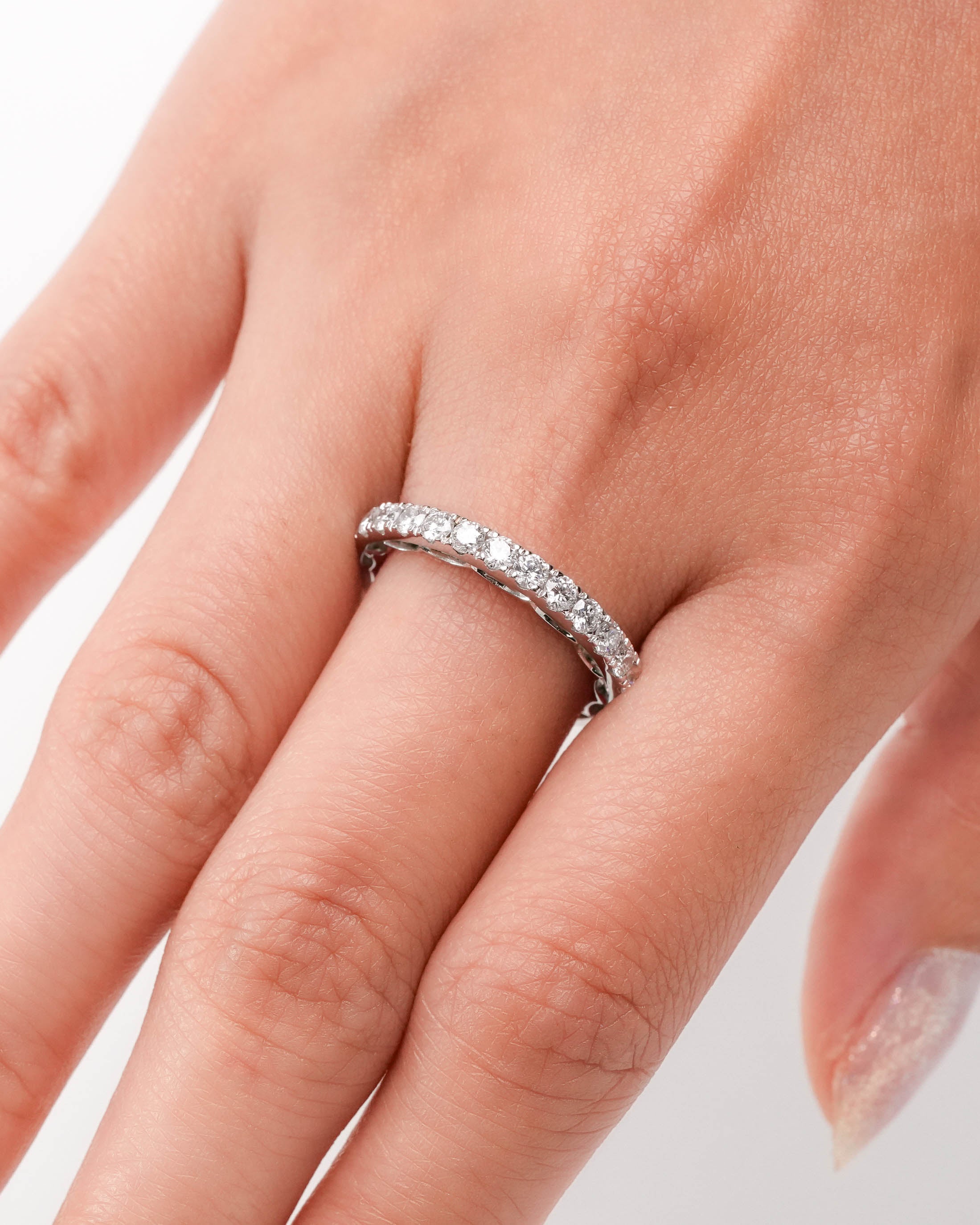 Harga Lab Grown Diamond Half Eternity Ring Round