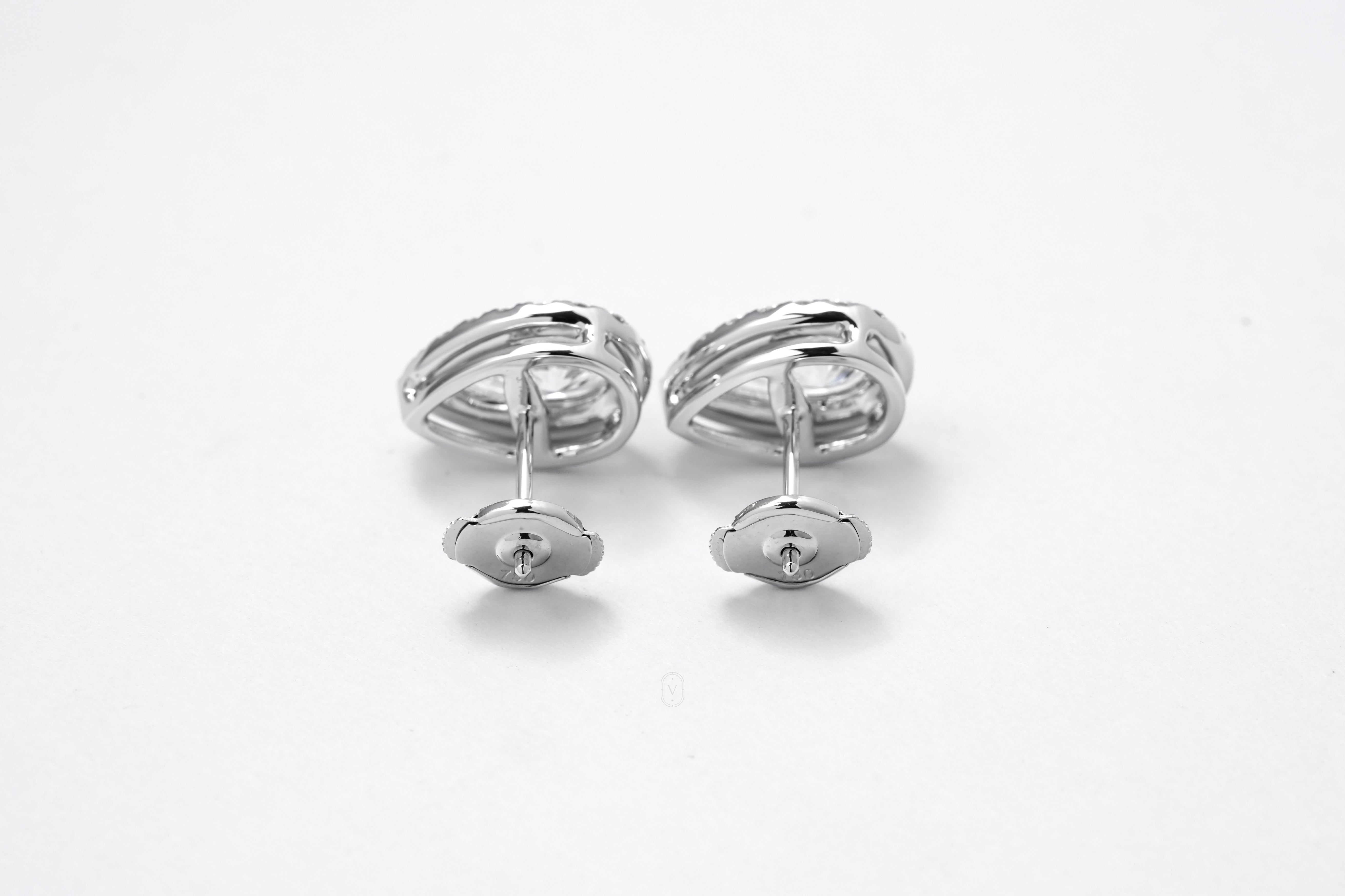 Lab Grown Diamond Halo Earrings