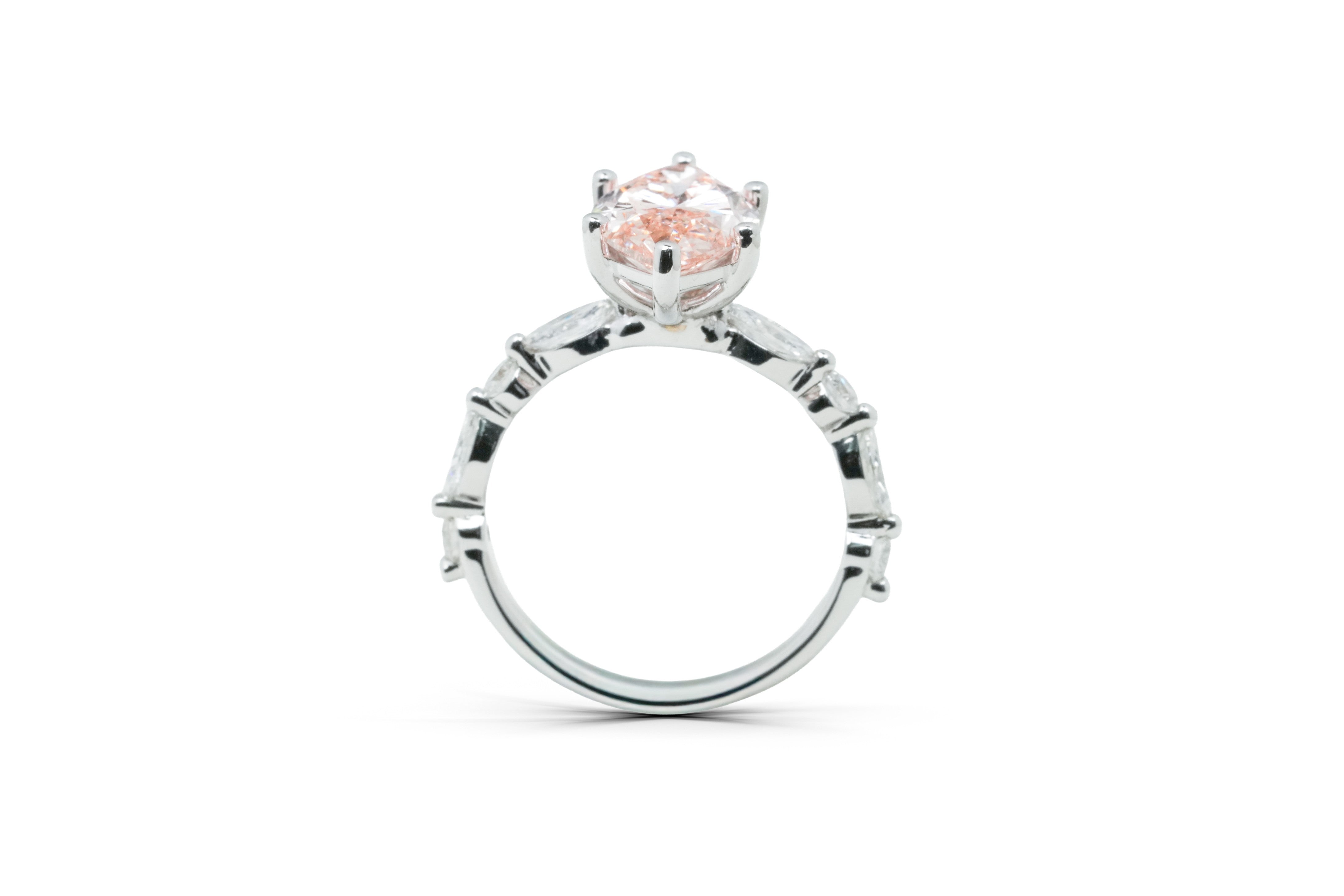 ISABELLA WHITEGOLD RING 3CT MARQUISE CUT LAB DIAMOND