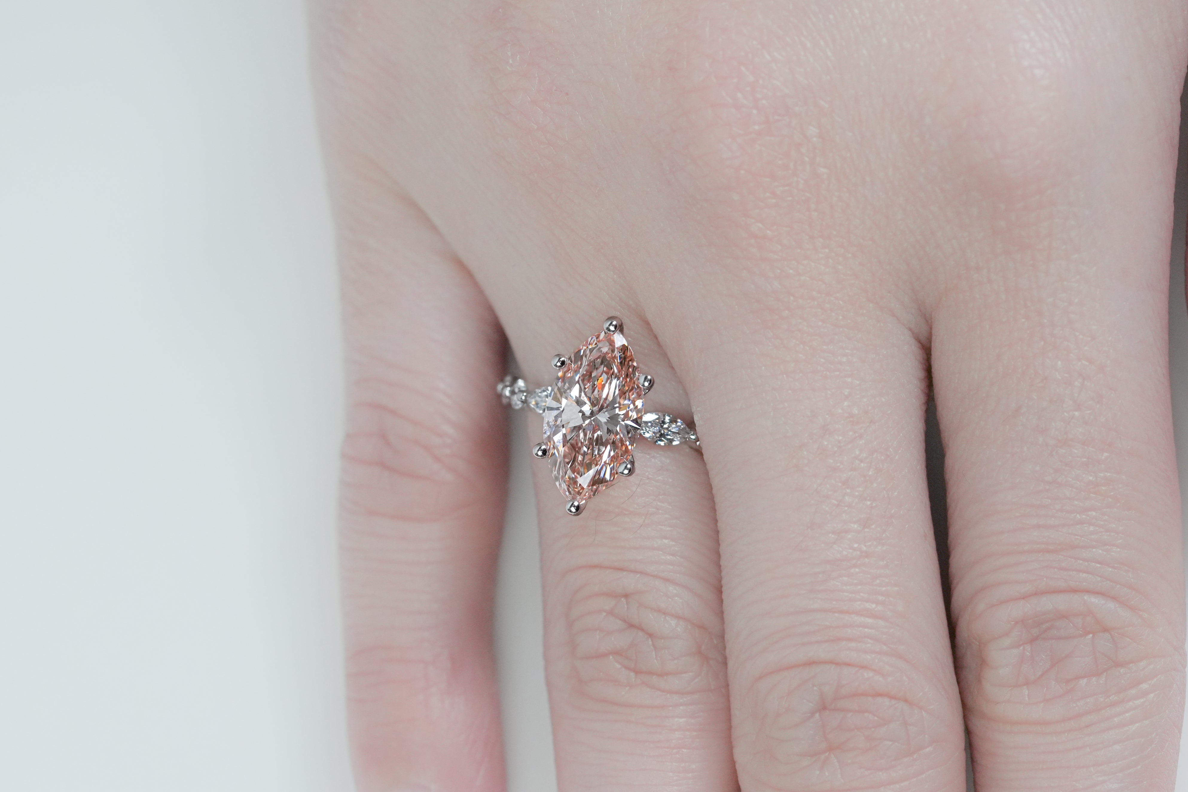 ISABELLA WHITEGOLD RING 3CT MARQUISE CUT LAB DIAMOND