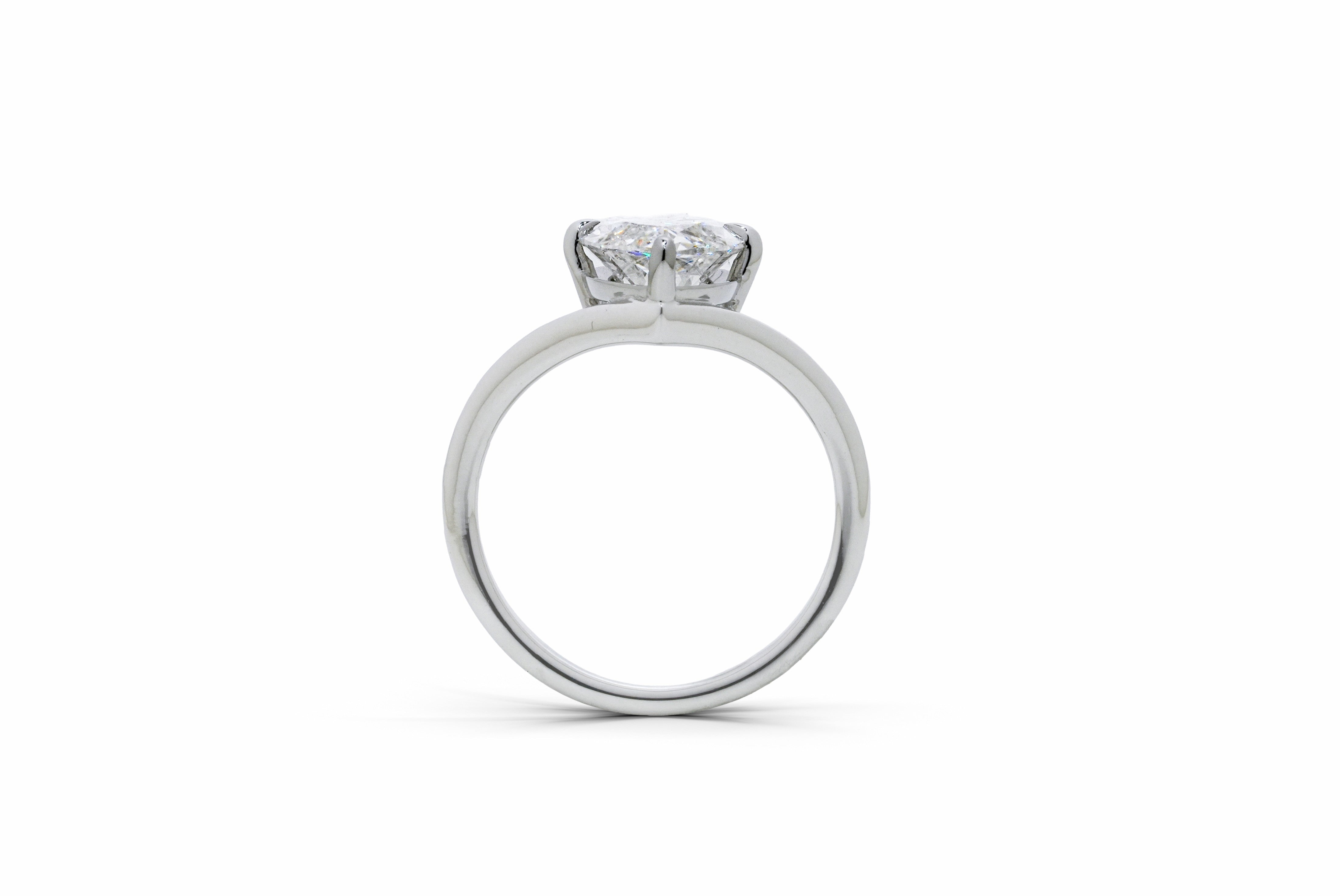 IVANA WHITEGOLD RING 3CT MARQUISE CUT LAB DIAMOND