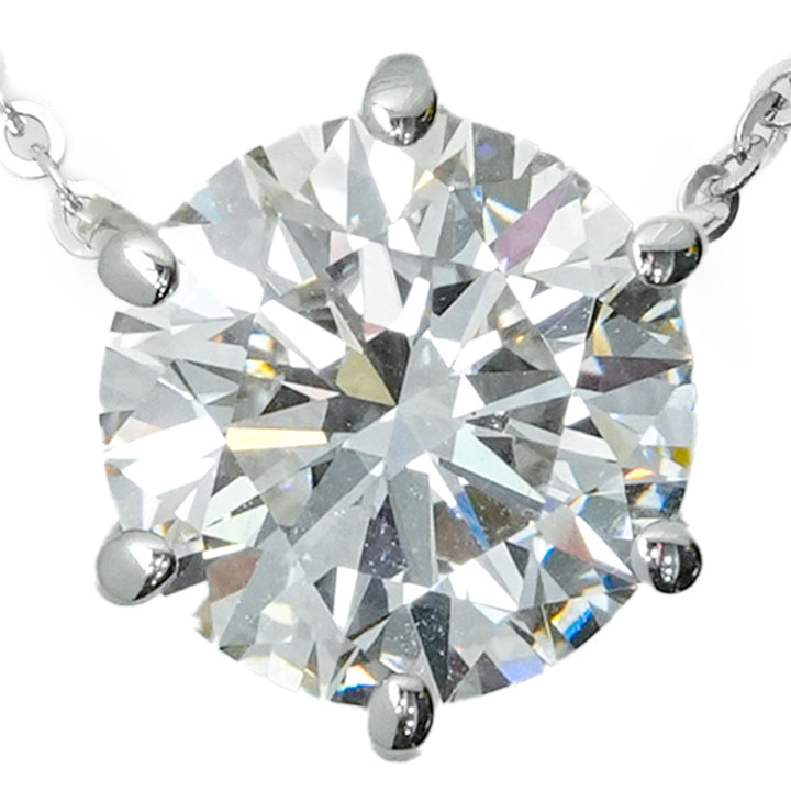 KYLA WHITEGOLD NECKLACE 2CT ROUND CUT LAB DIAMOND