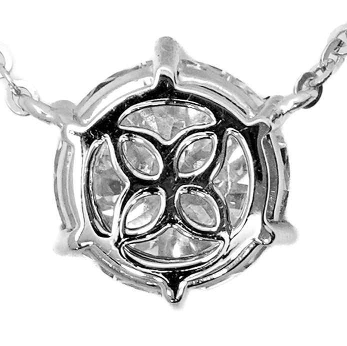 KYLA WHITEGOLD NECKLACE 2CT ROUND CUT LAB DIAMOND