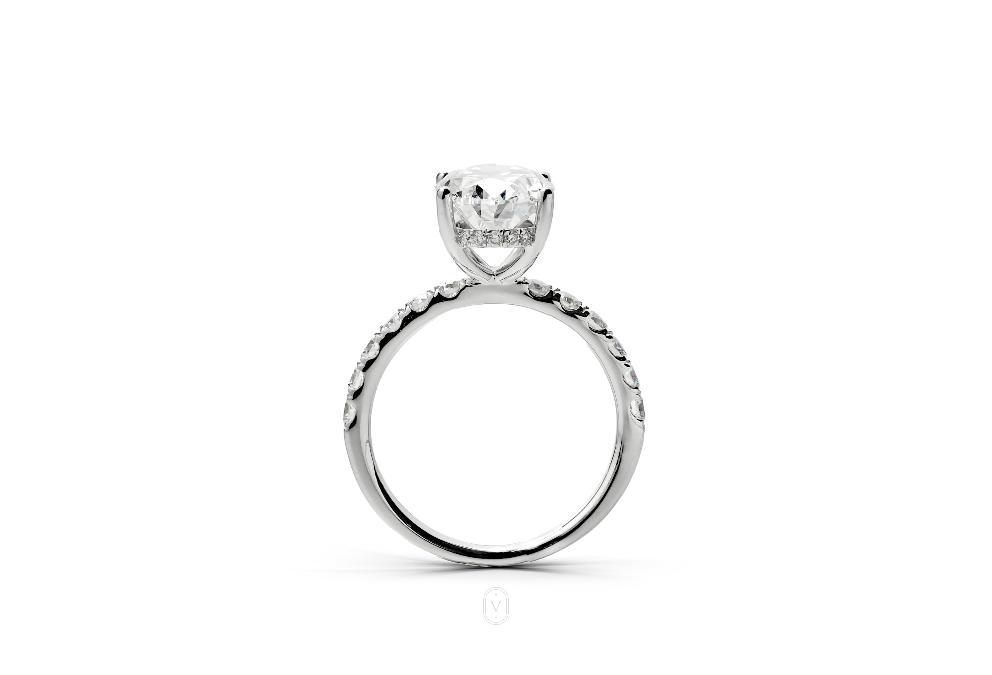 IRIS WHITEGOLD RING 3CT OVAL CUT LAB DIAMOND