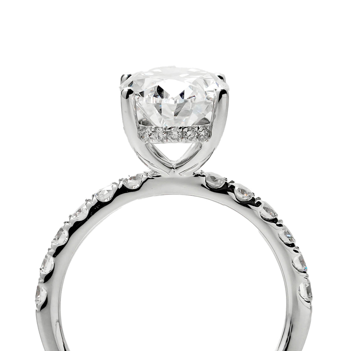 IRIS WHITEGOLD RING 3CT OVAL CUT LAB DIAMOND