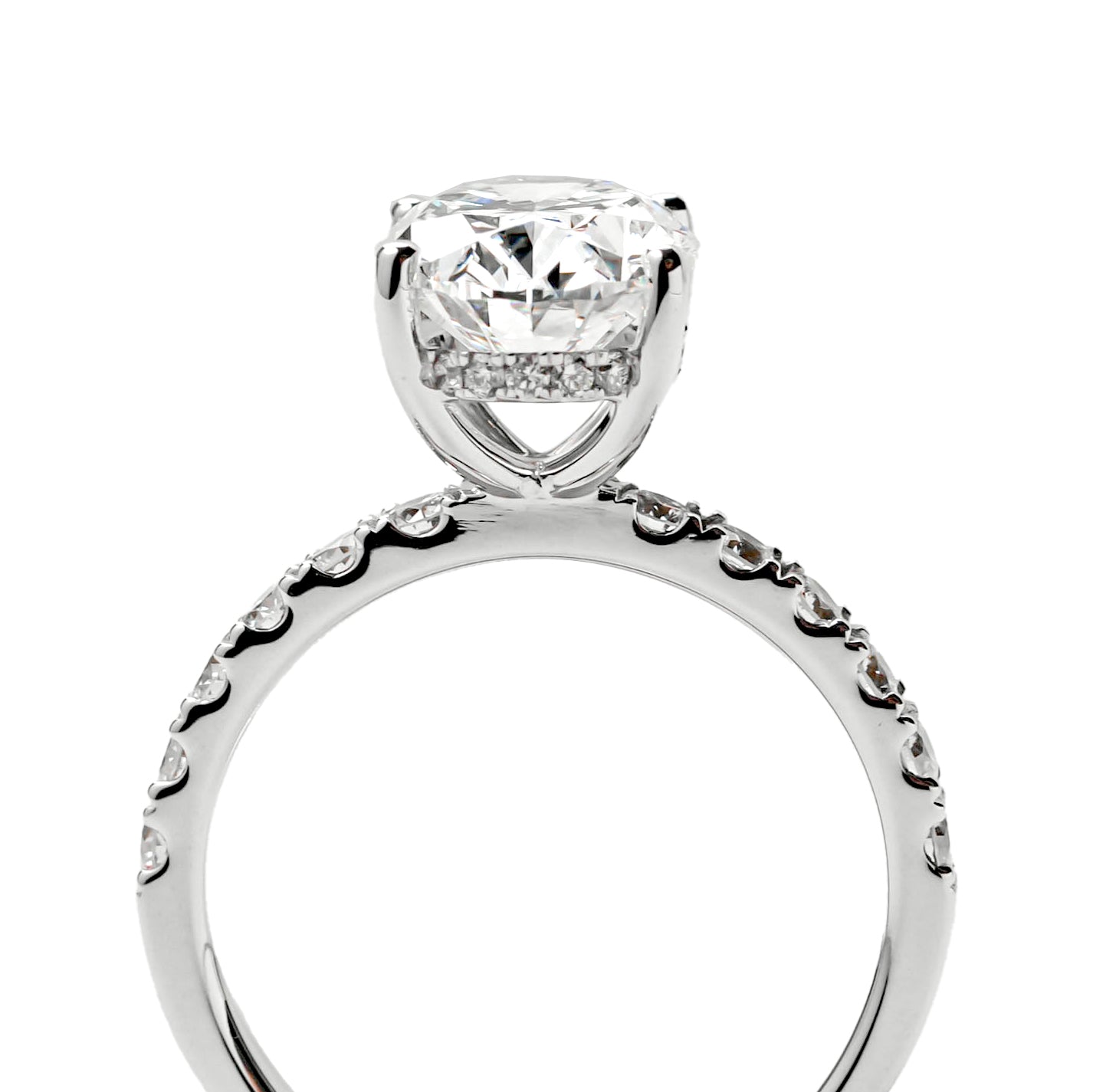 IRIS WHITEGOLD RING 3CT OVAL CUT LAB DIAMOND