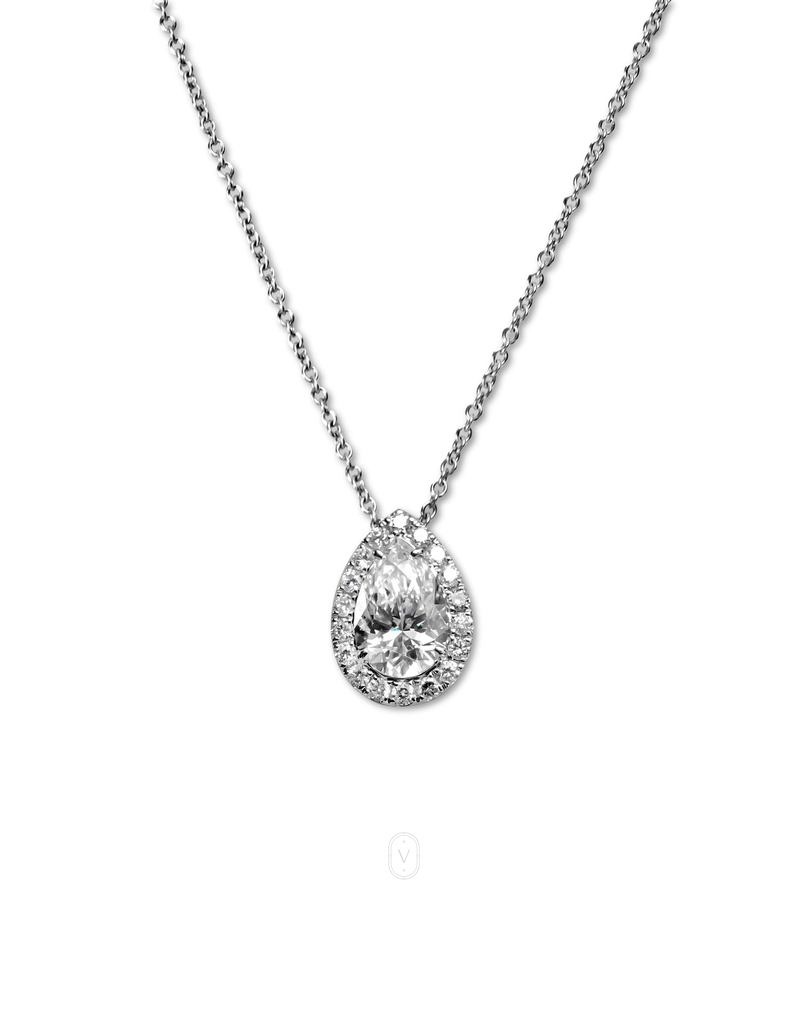 Lab Grown Diamond Pear Necklace