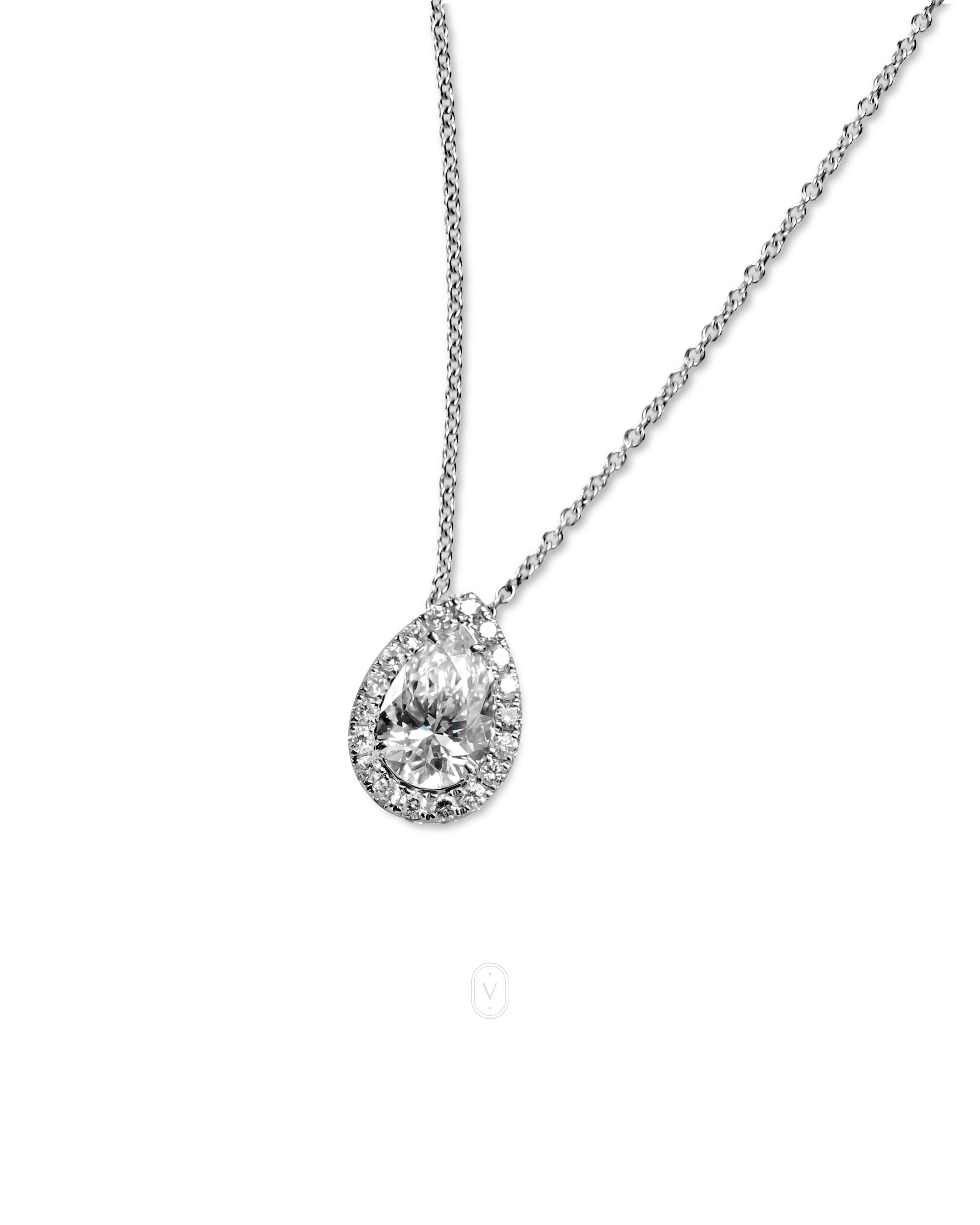 Lab Grown Diamond Pear Necklace