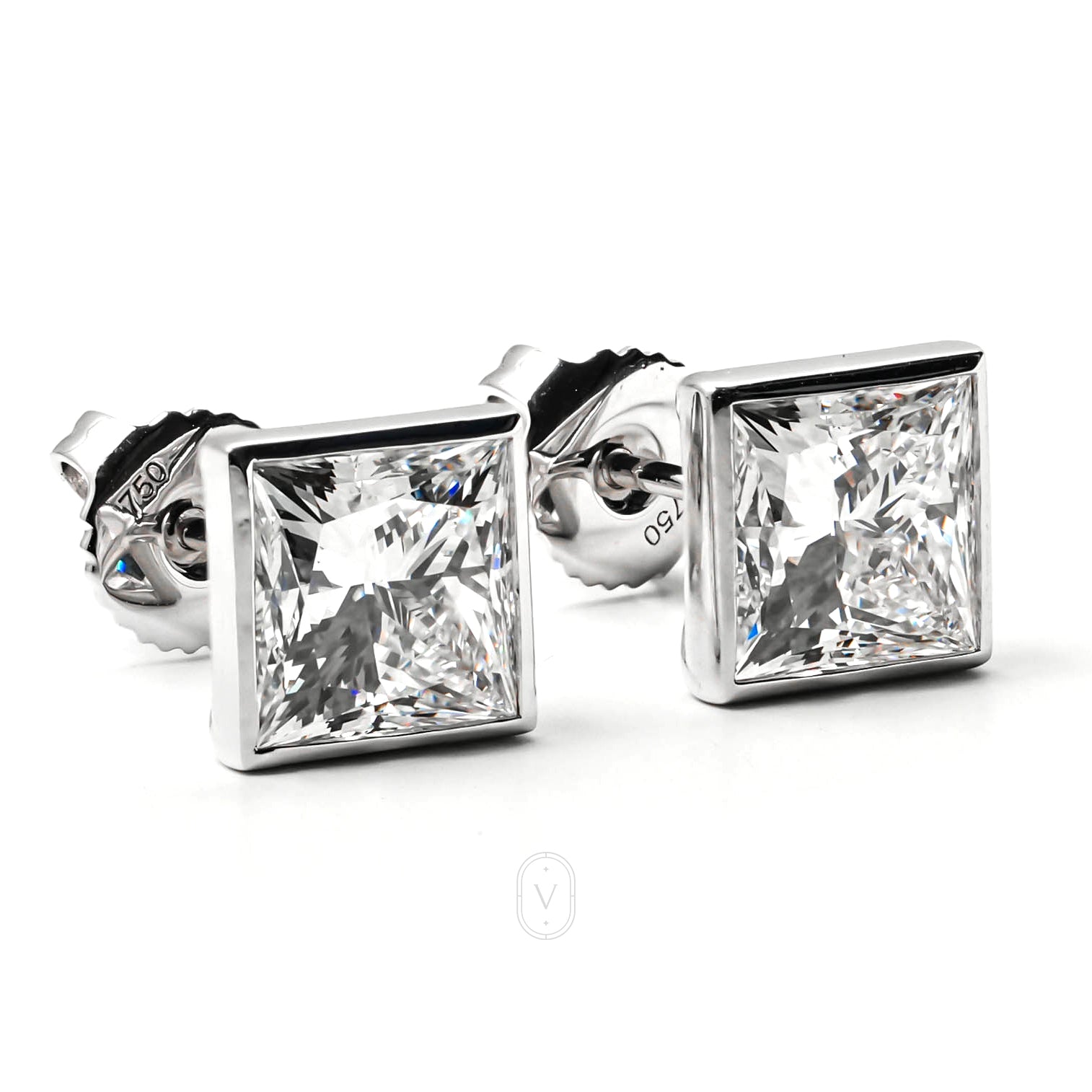 Harga Lab Grown Diamond Princess Earrings Whitegold