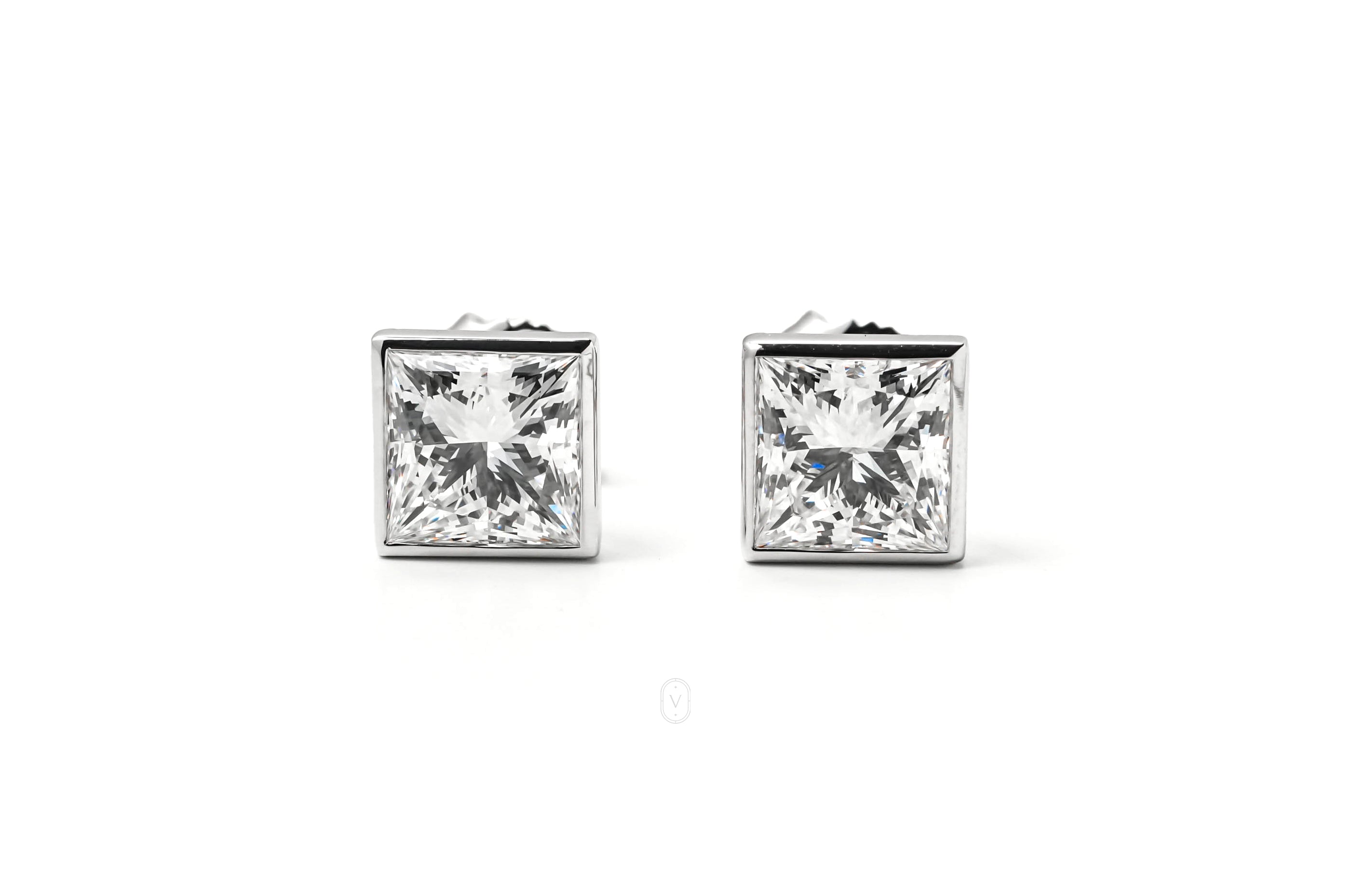 Harga Lab Grown Diamond Princess Earrings Whitegold