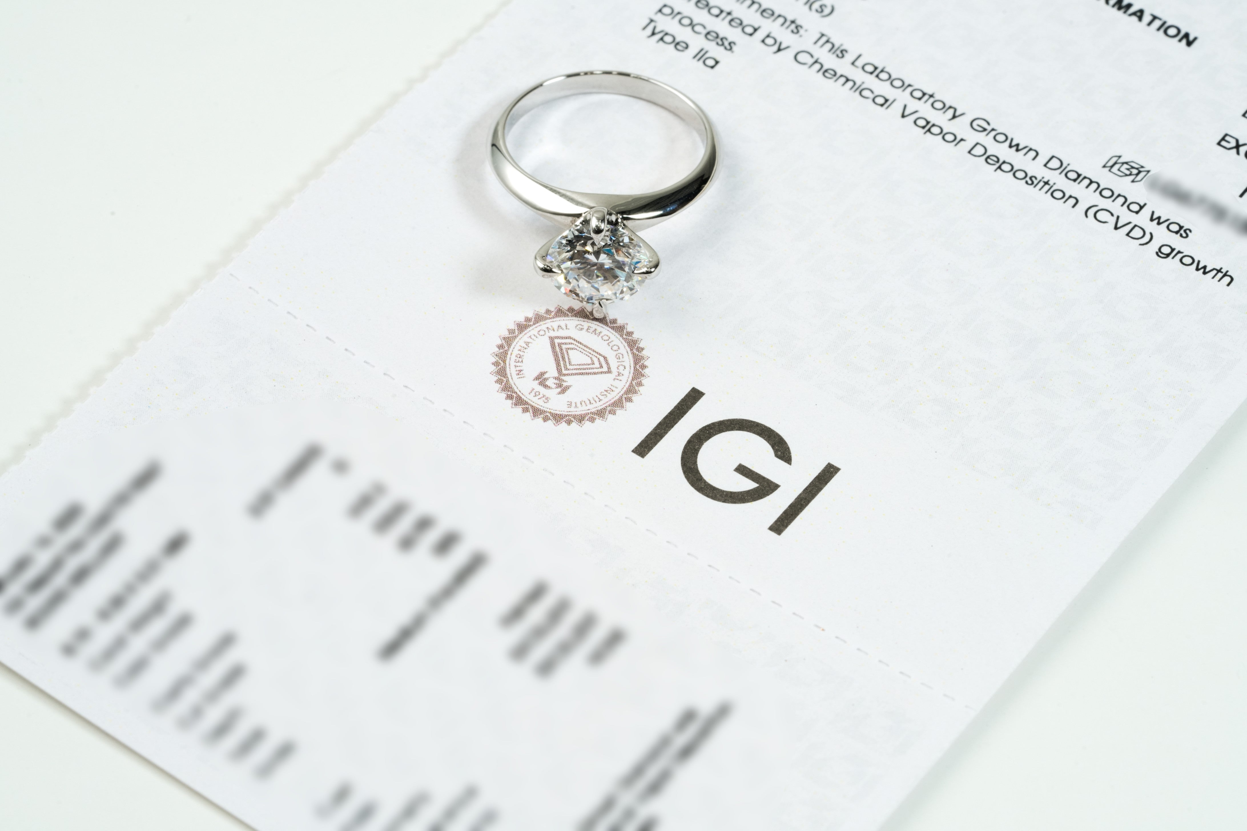 TIFFANY-STYLE WHITEGOLD RING 2CT ROUND CUT LAB DIAMOND