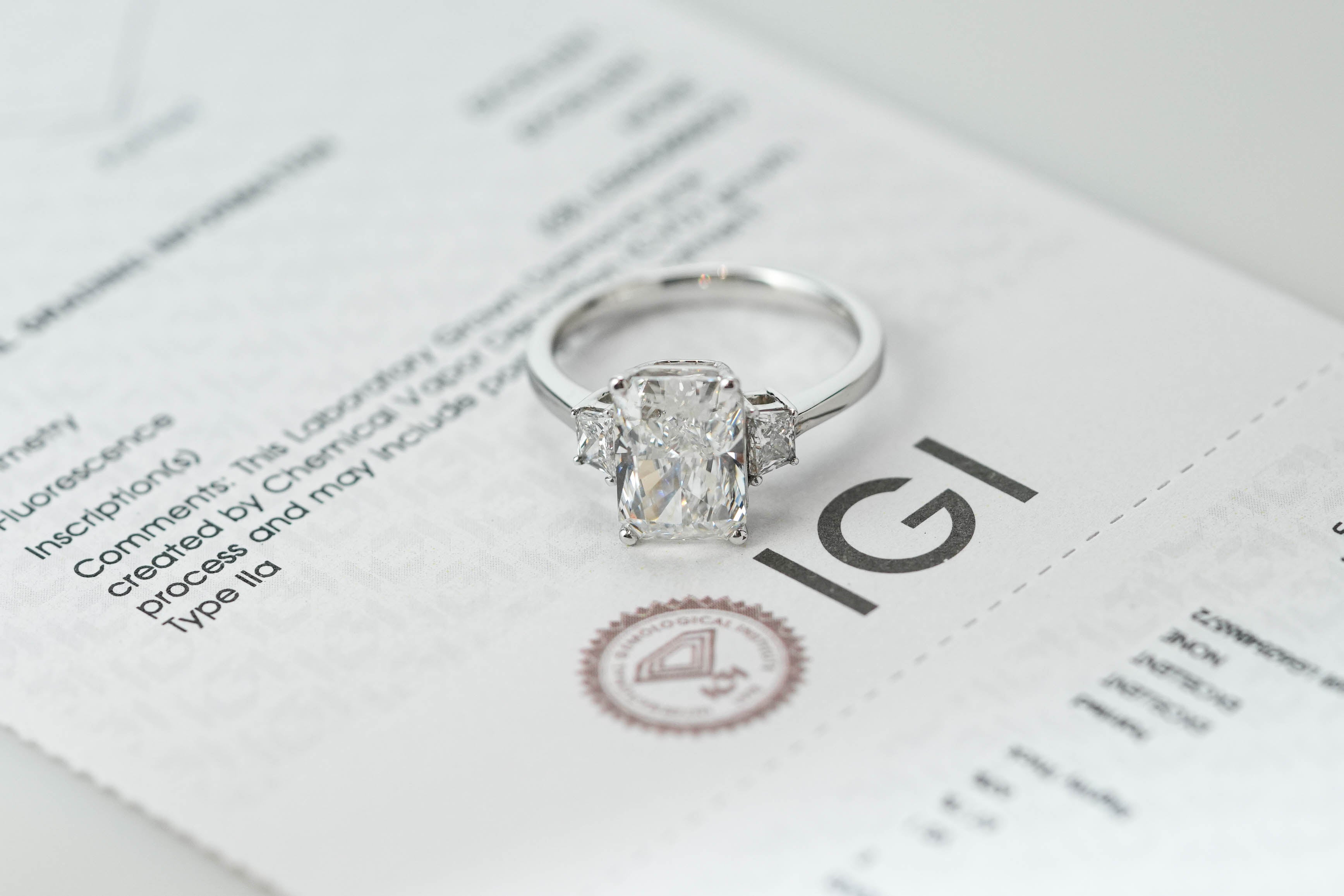 Lab Grown Diamond Ring Radiant