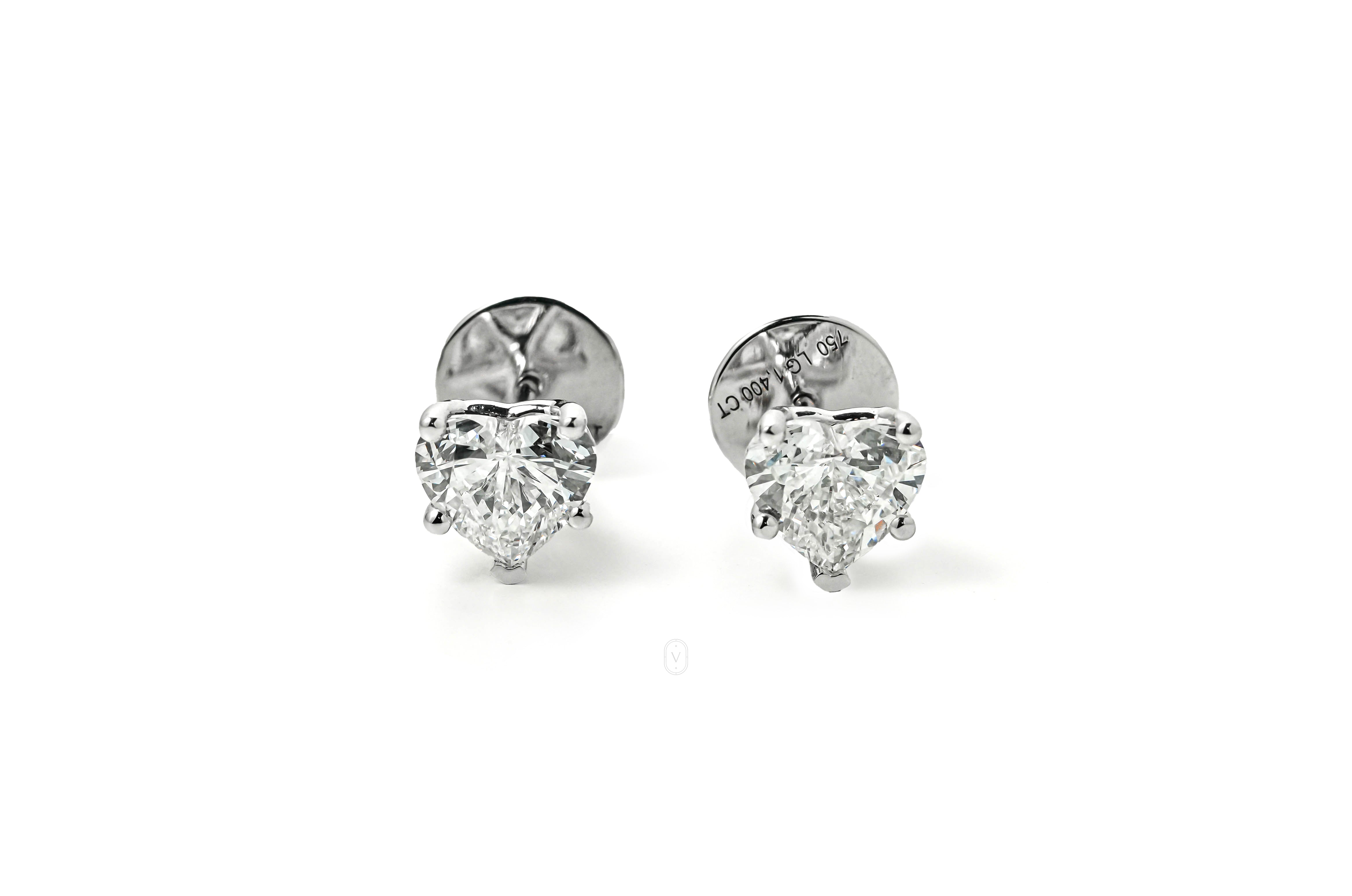 Harga Lab Grown Diamond Stud Earrings Whitegold
