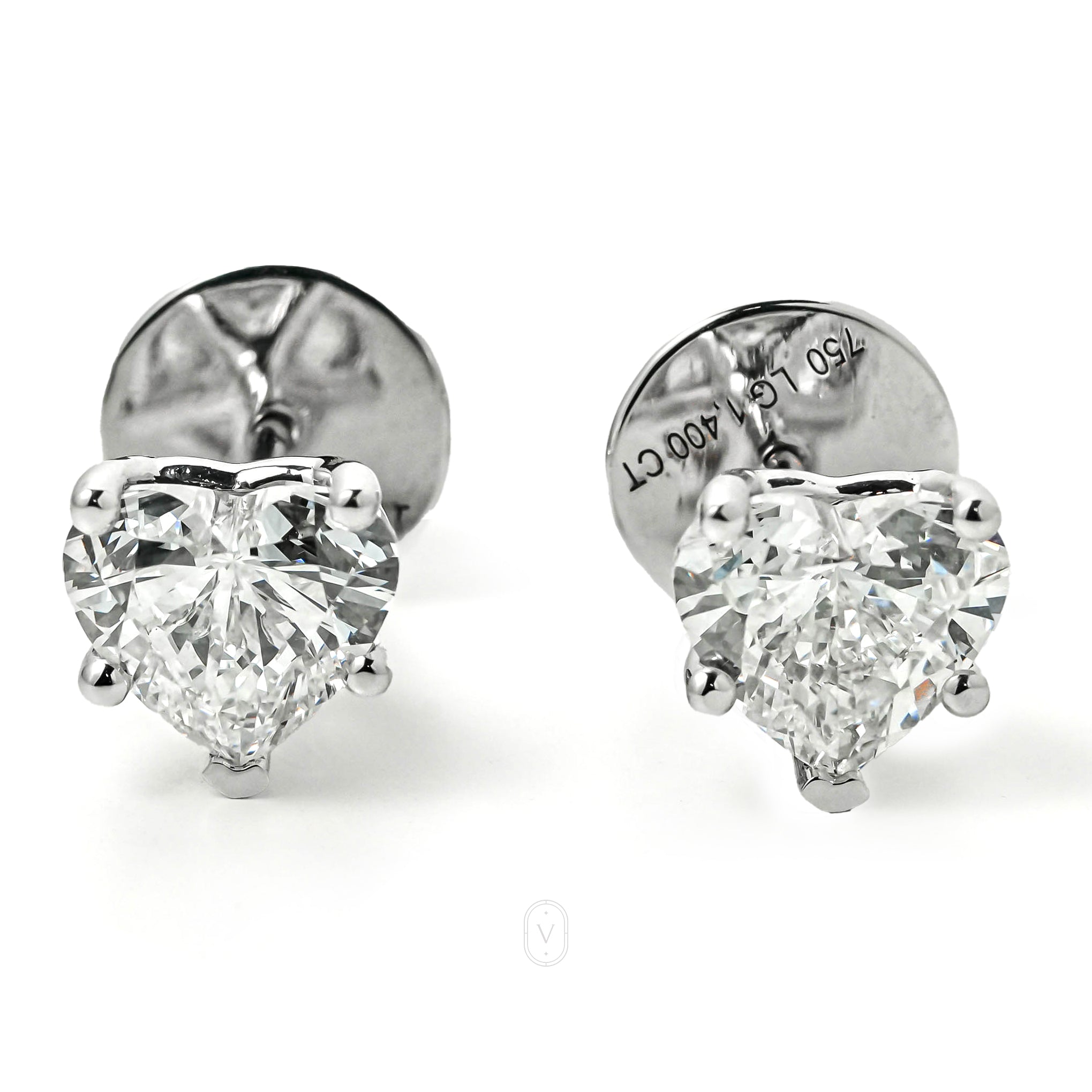 Harga Lab Grown Diamond Stud Earrings Whitegold